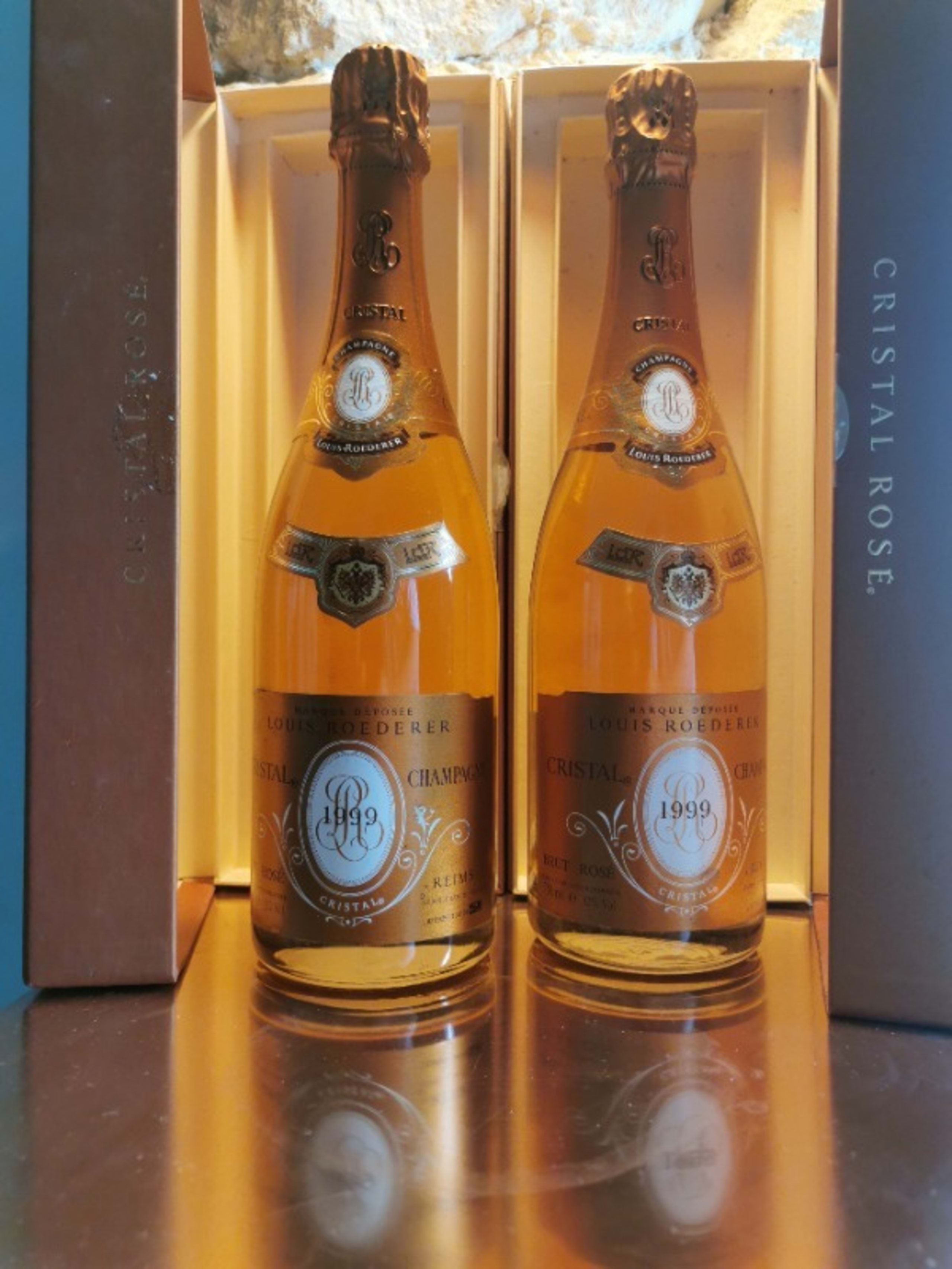 2 x Cristal Rosé, Louis Roëderer, Champagne, 1999