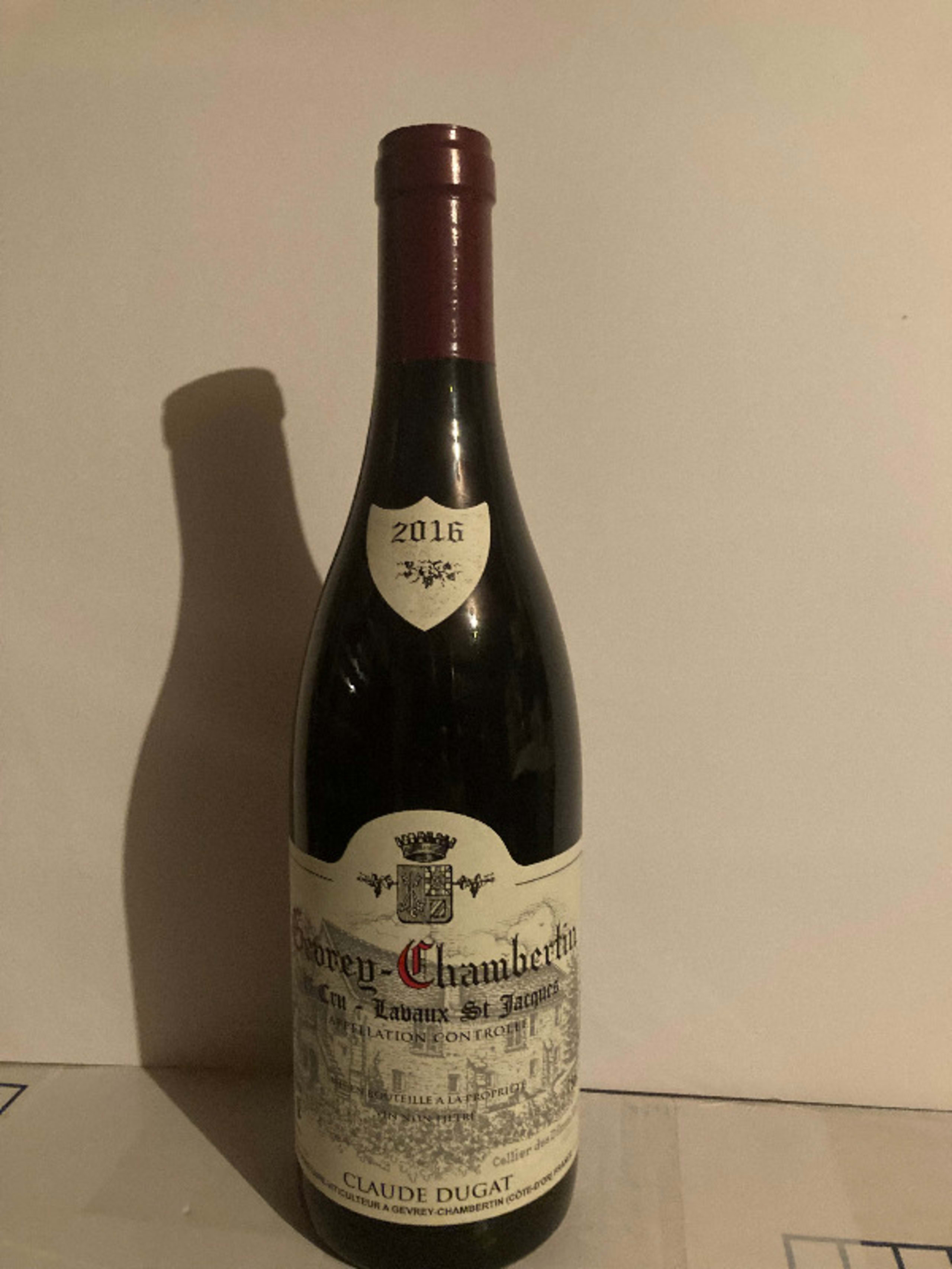 Gevrey-Chambertin, 1er cru Lavaux Saint Jacques, Claude Dugat, 2016