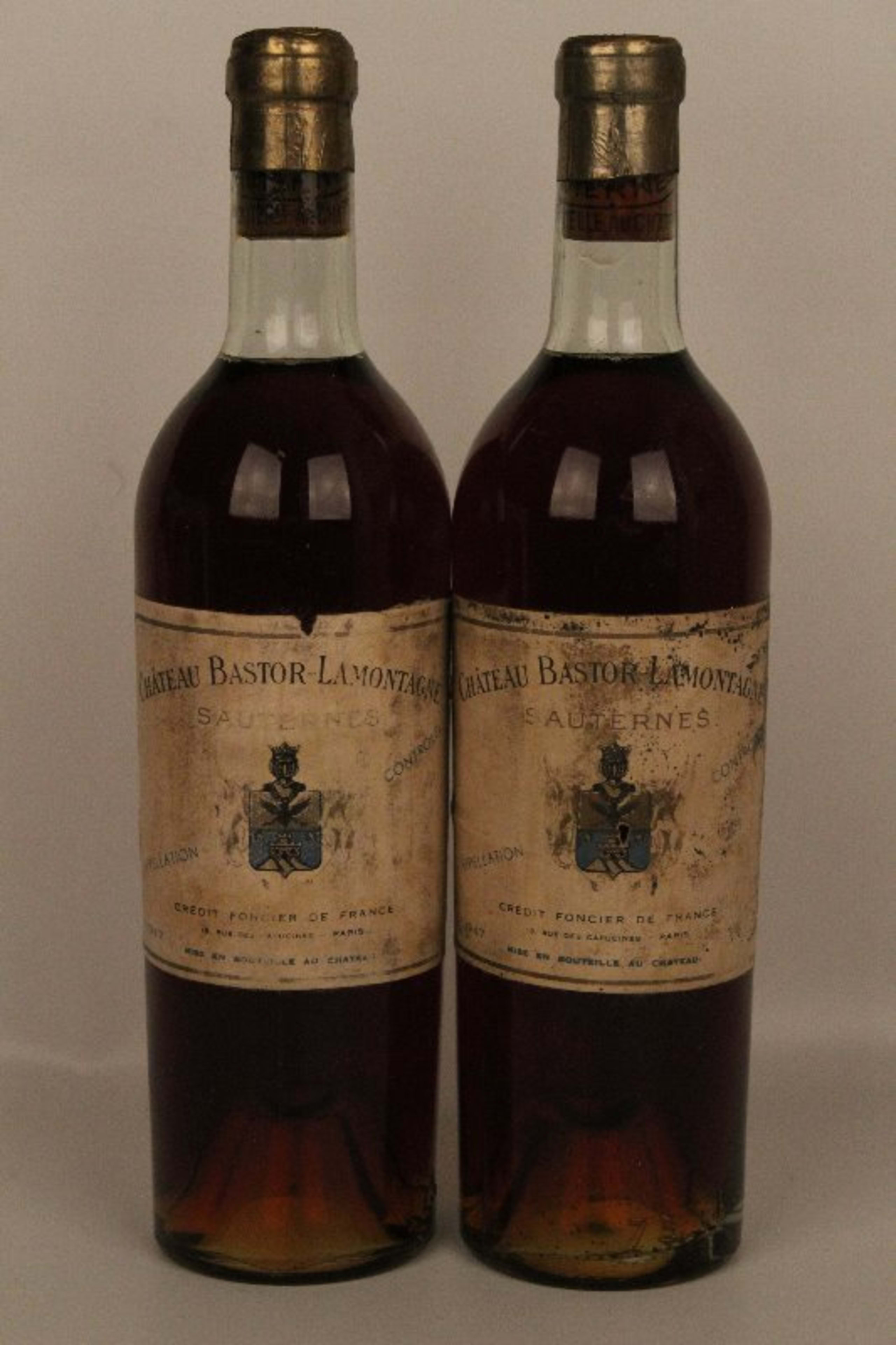 2 x Château Bastor-Lamontagne, Sauternes, 1947