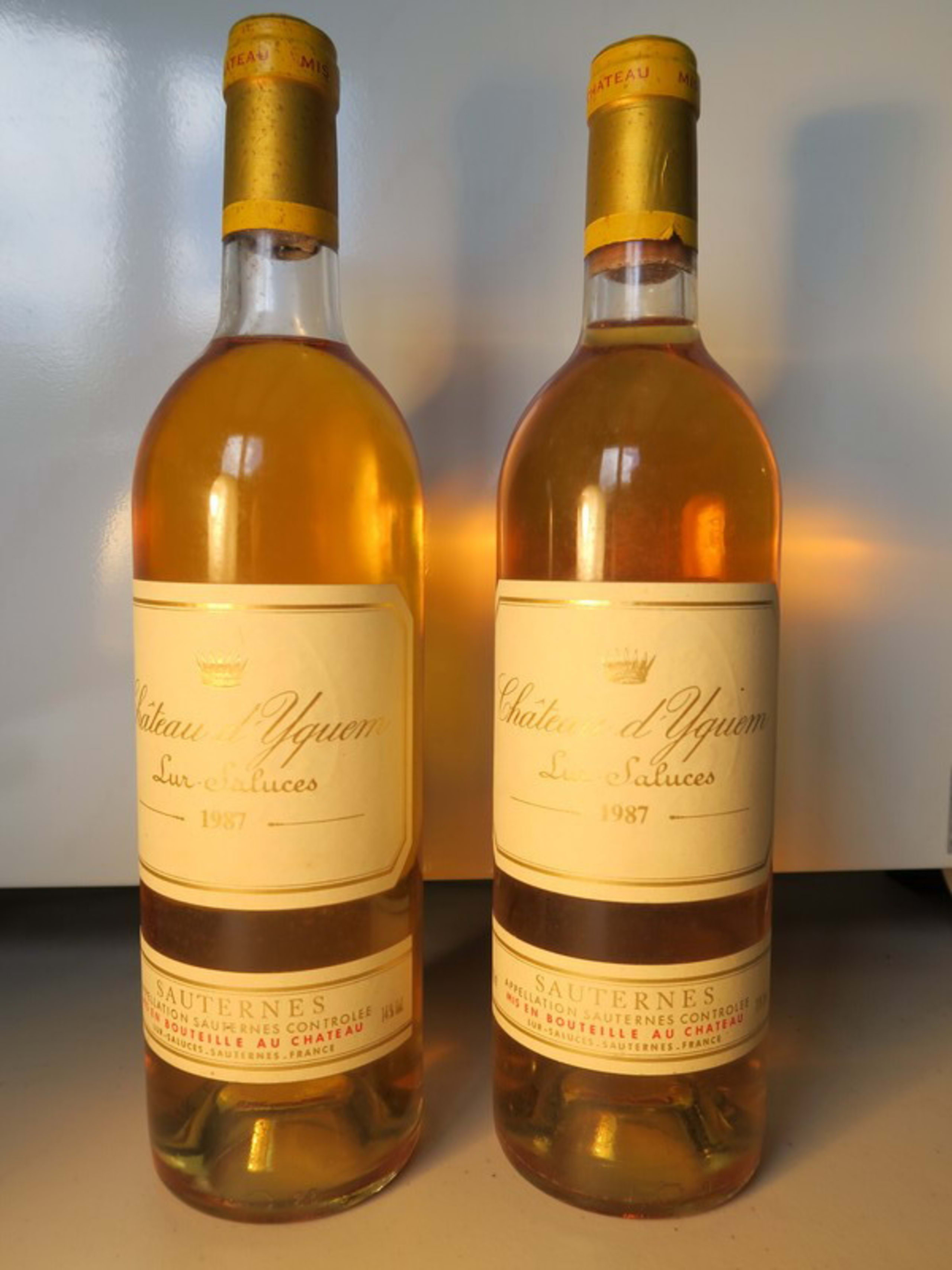 2 x château d'Yquem, Sauternes, 1987