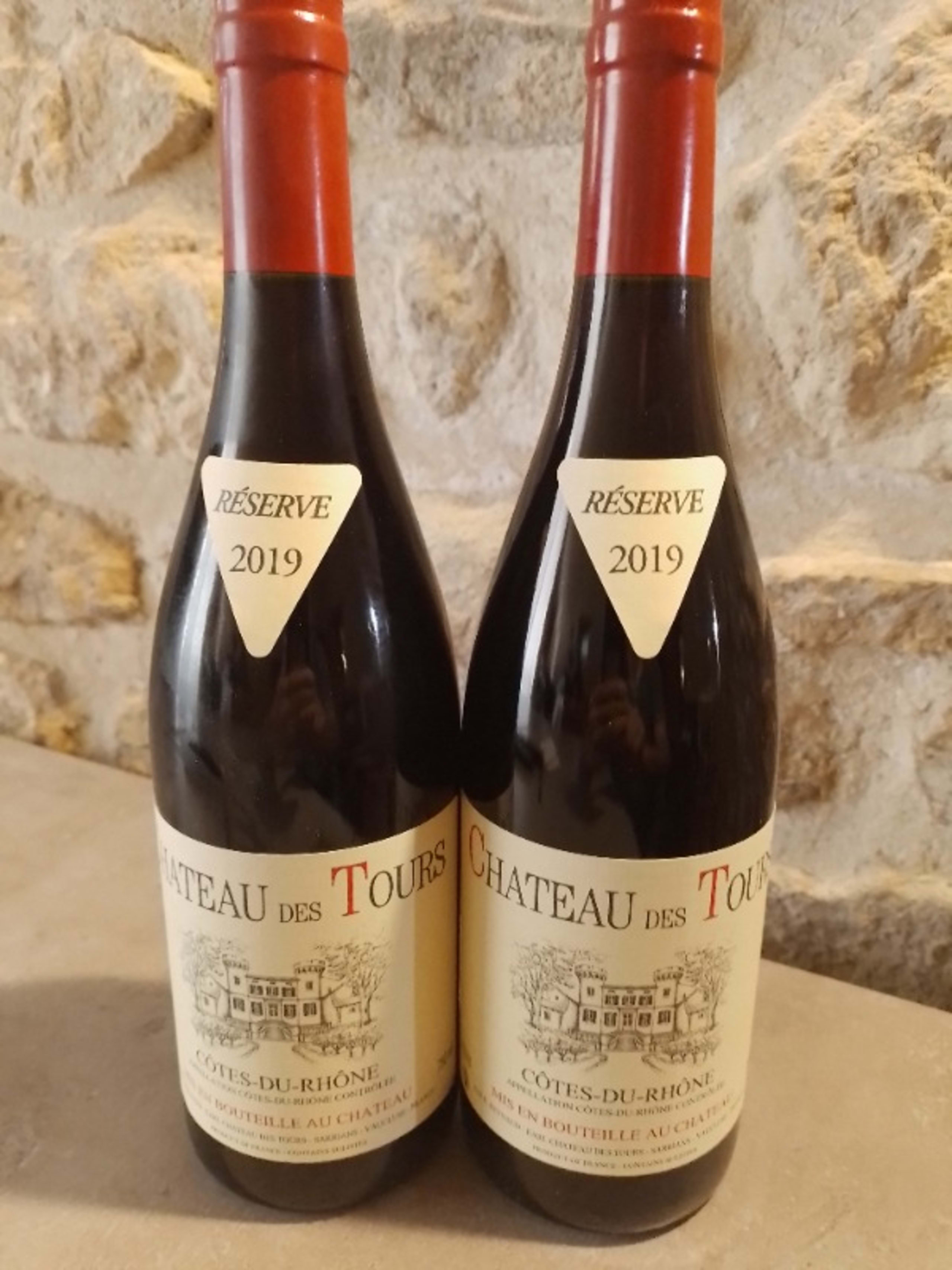 2 x Côtes-du-Rhône, château des Tours, 2019