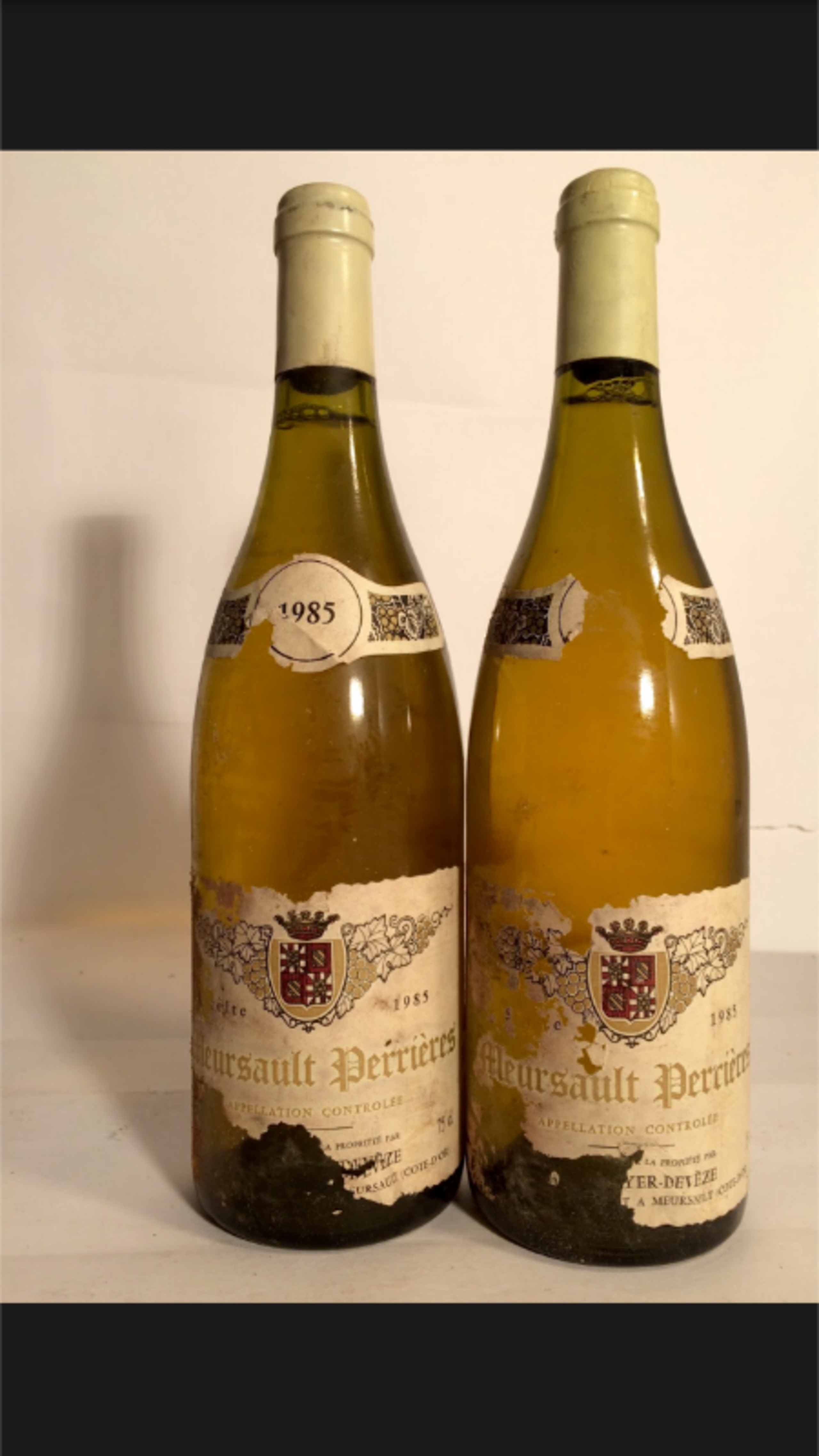 2 x Meursault, Perrières, Boyer Martenot, 1985