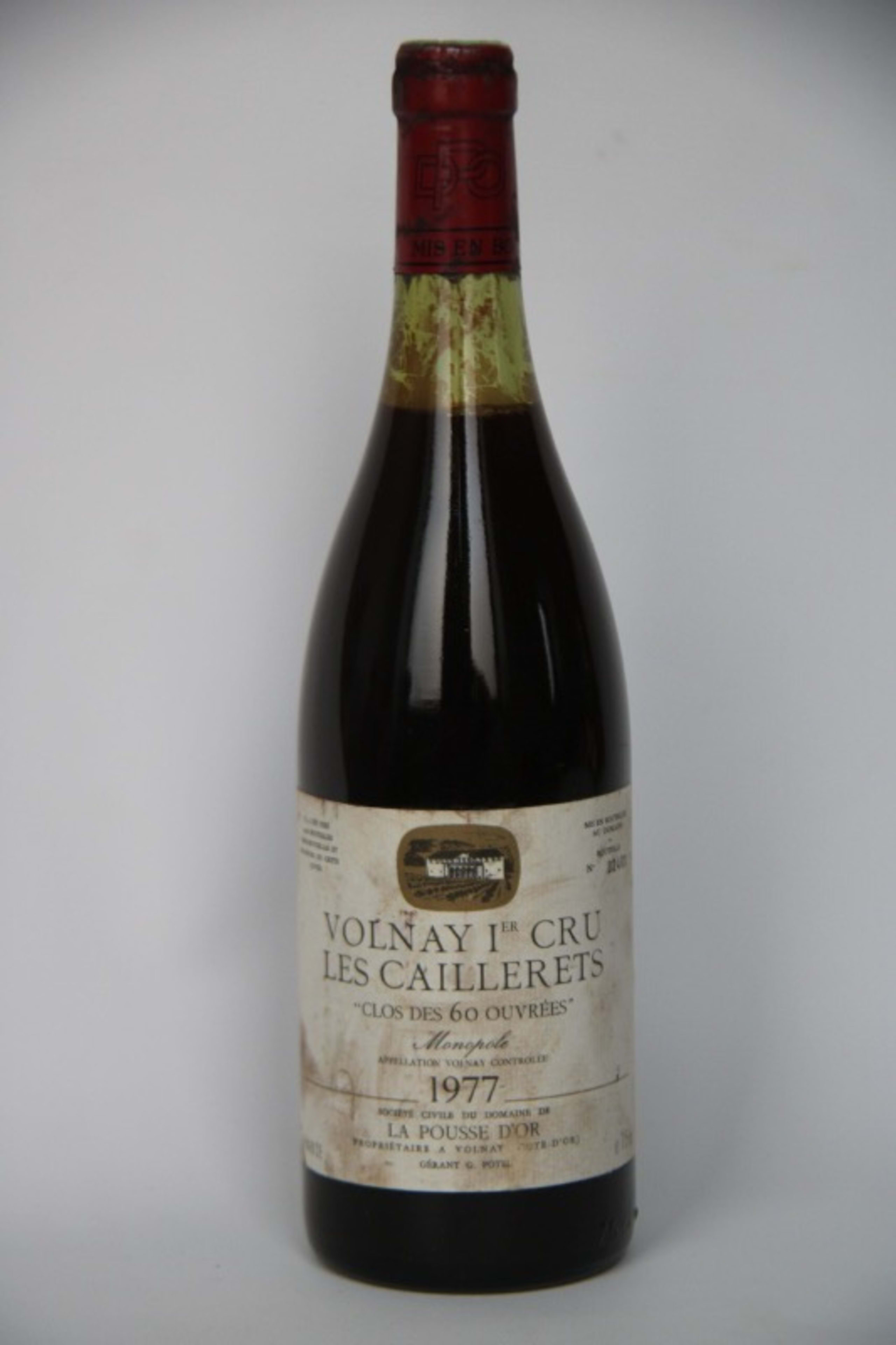 Volnay, Les Caillerets-Clos des 60 Ouvrées, Domaine de la Pousse d'Or, 1977