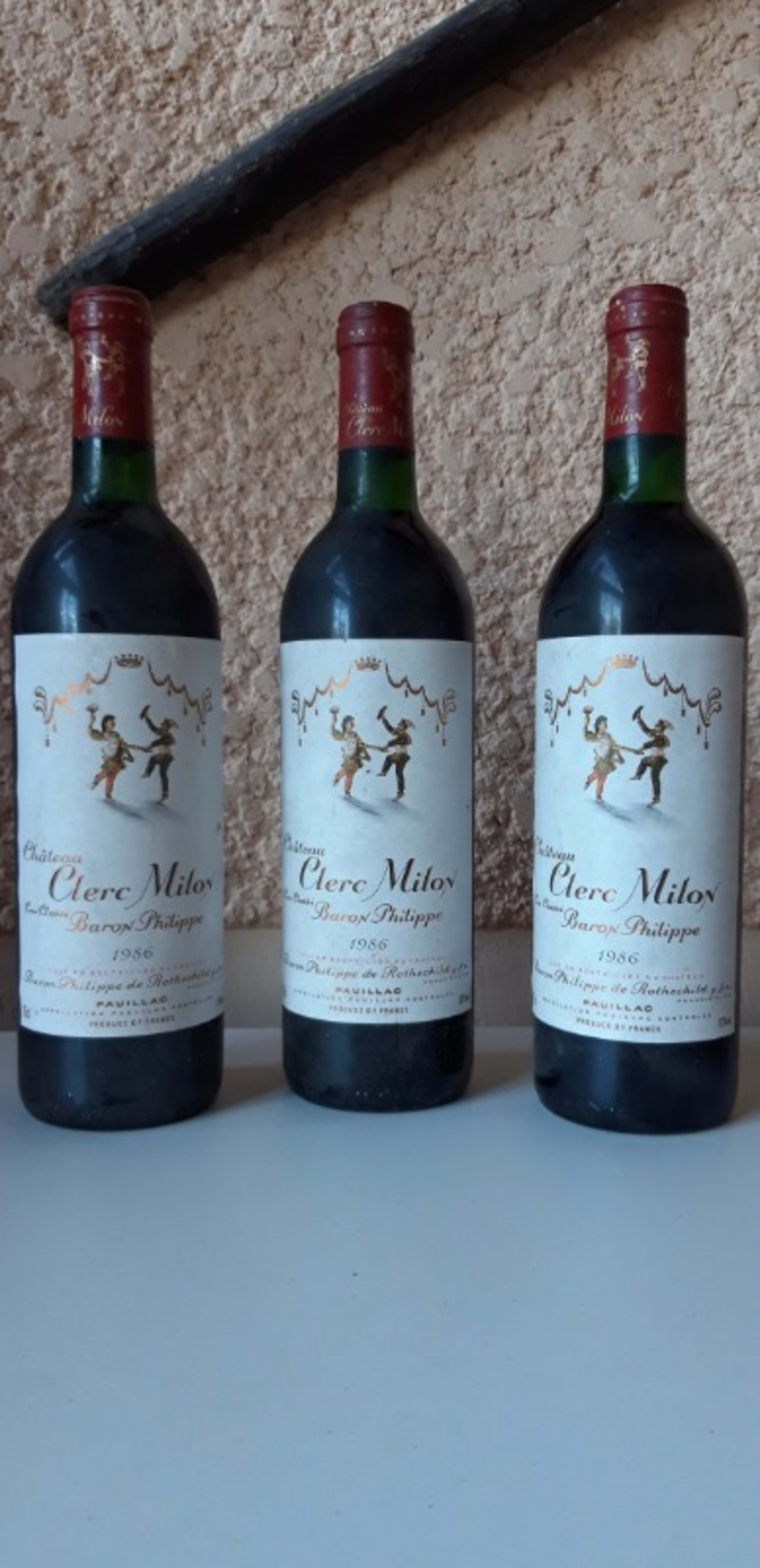 3 x Château Clerc Milon, Pauillac, 1986