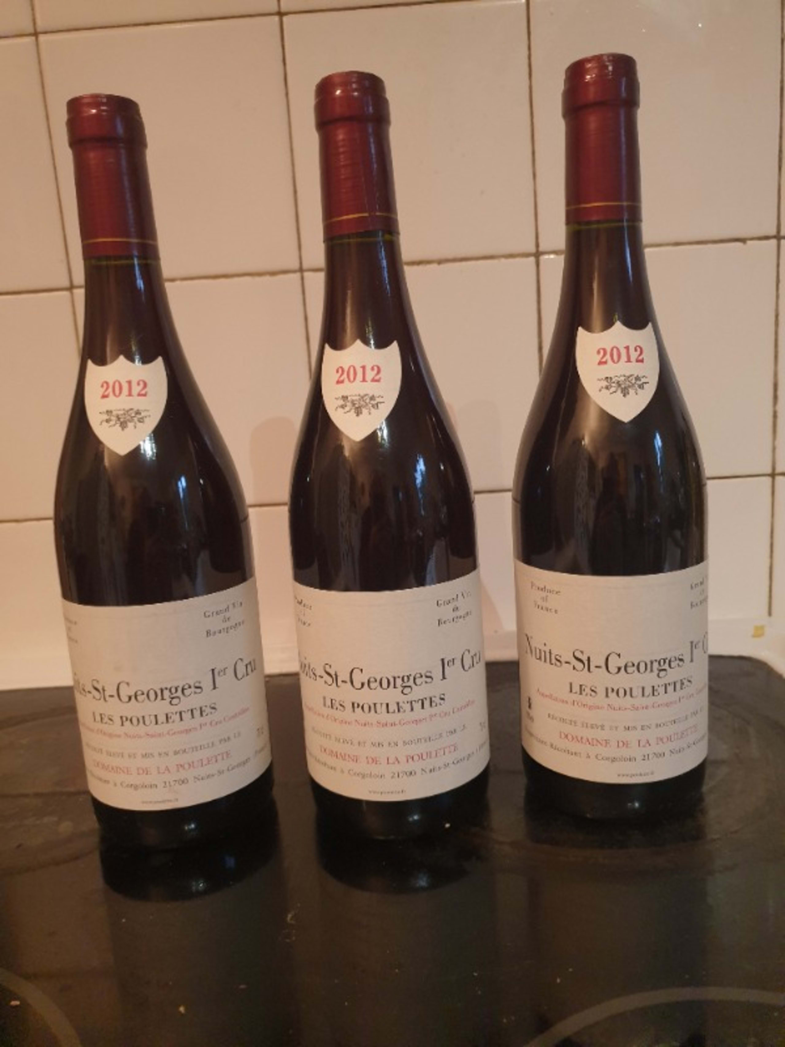 3 x Nuits-Saint-Georges, 1er cru - les Poulettes, Domaine de la Poulette, 2012