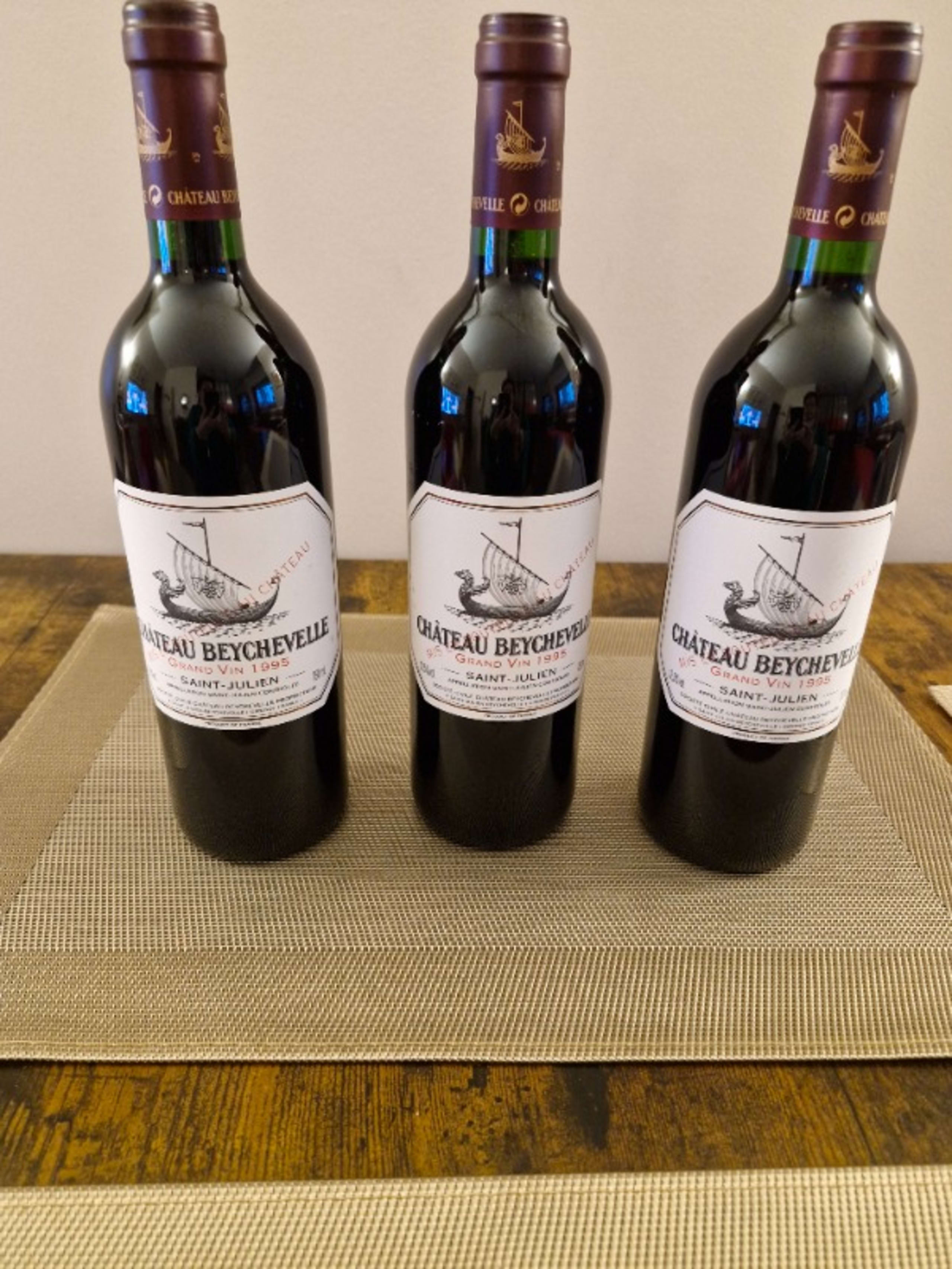 3 x Château Beychevelle, Saint-Julien, 1995