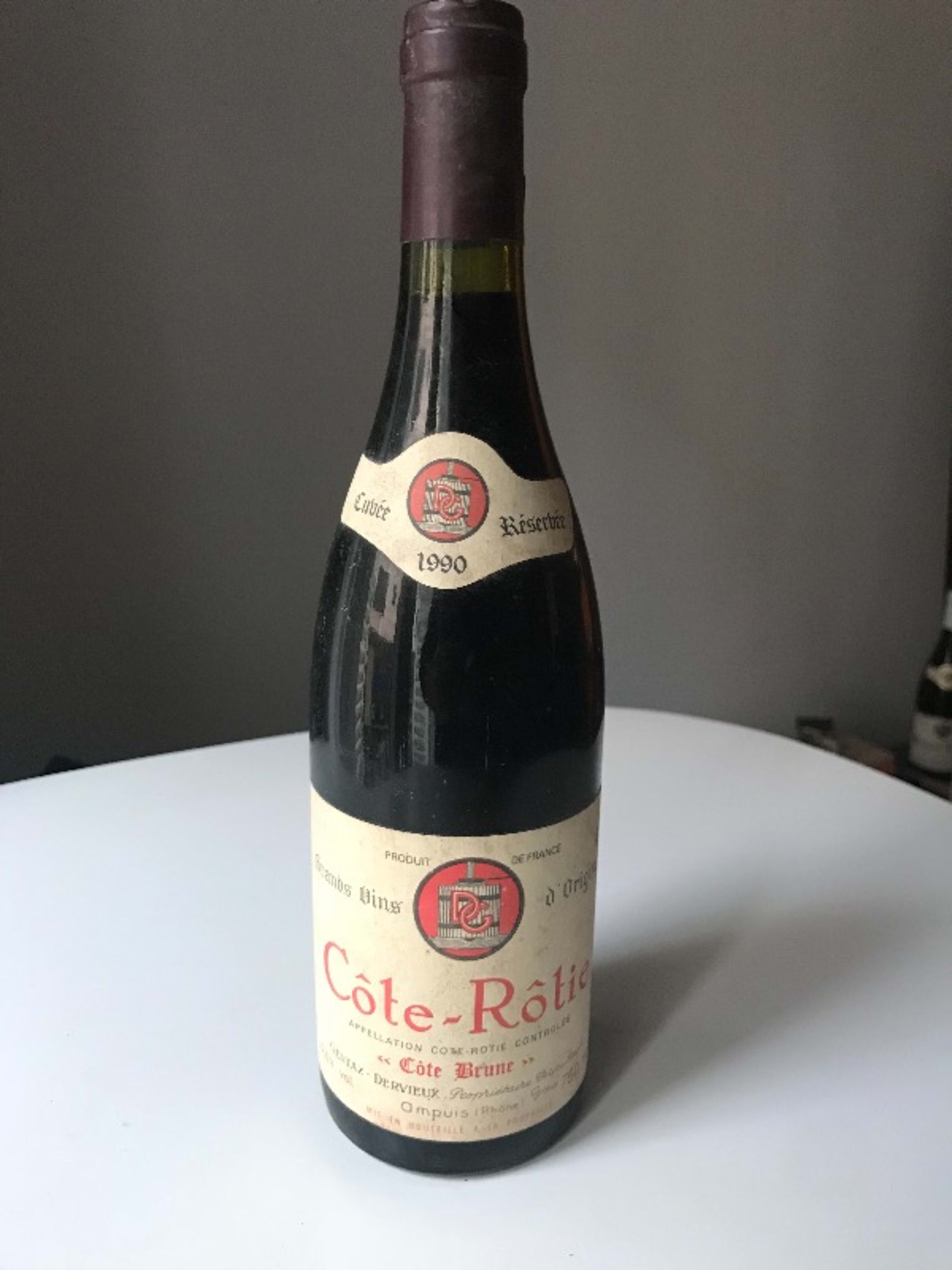 Côte-Rôtie, Cote Brune, Gentaz Dervieux, 1990
