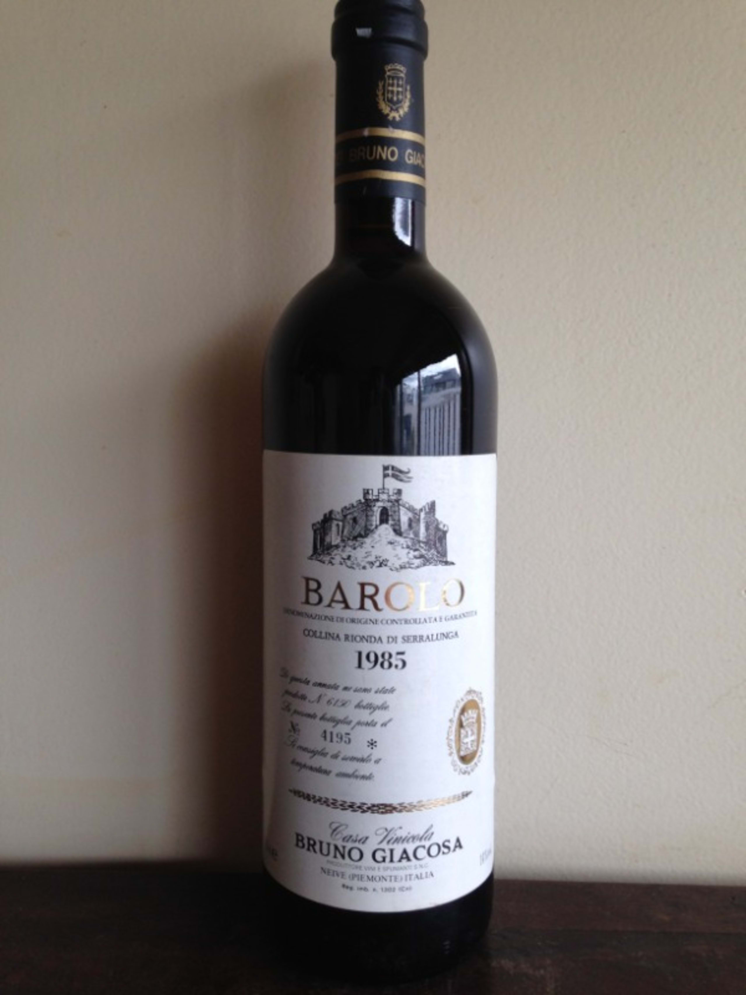 Collina di Rionda, Bruno Giacosa, Barolo, 1985