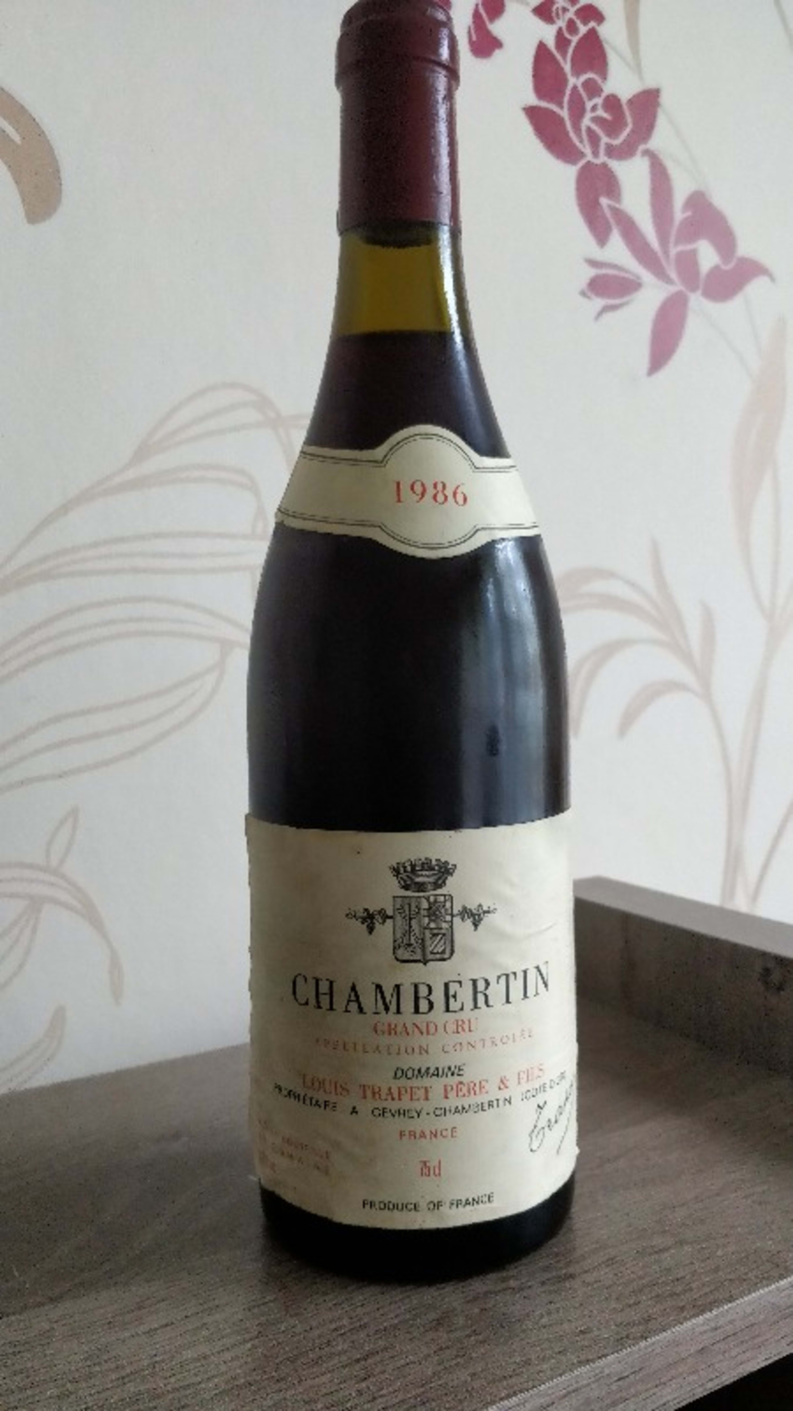 Chambertin, Louis trapet, 1986
