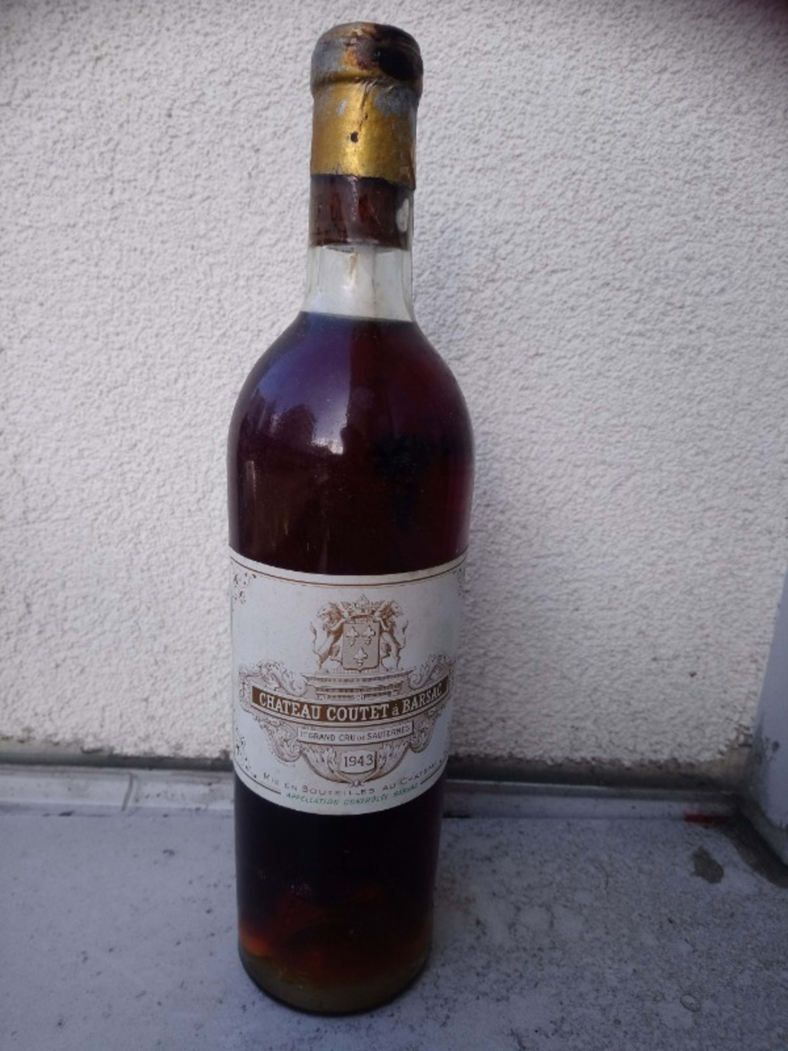 1ER GRAND CRU, chateau coutet, Sauternes, 1943