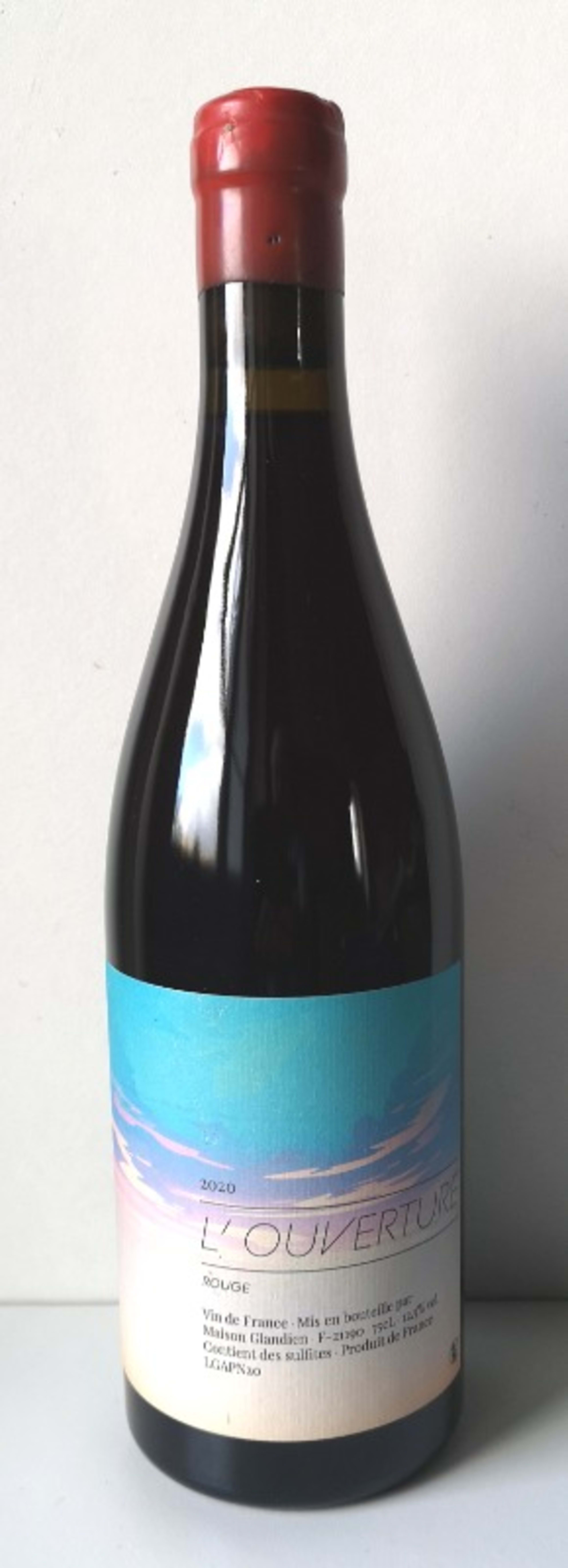 L'Ouverture (Red/Rouge), Maison Glandien Tino Kuban, Vin de France, 2020