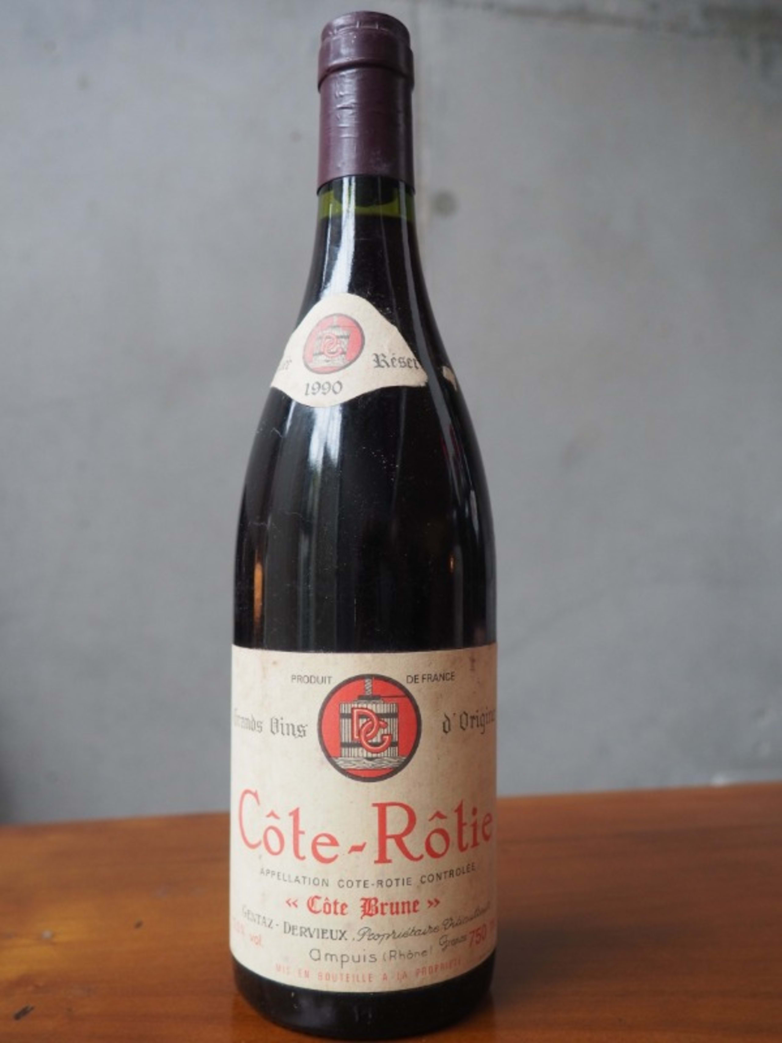 Côte-Rôtie, "Côte Brune", Gentaz Dervieux, 1990