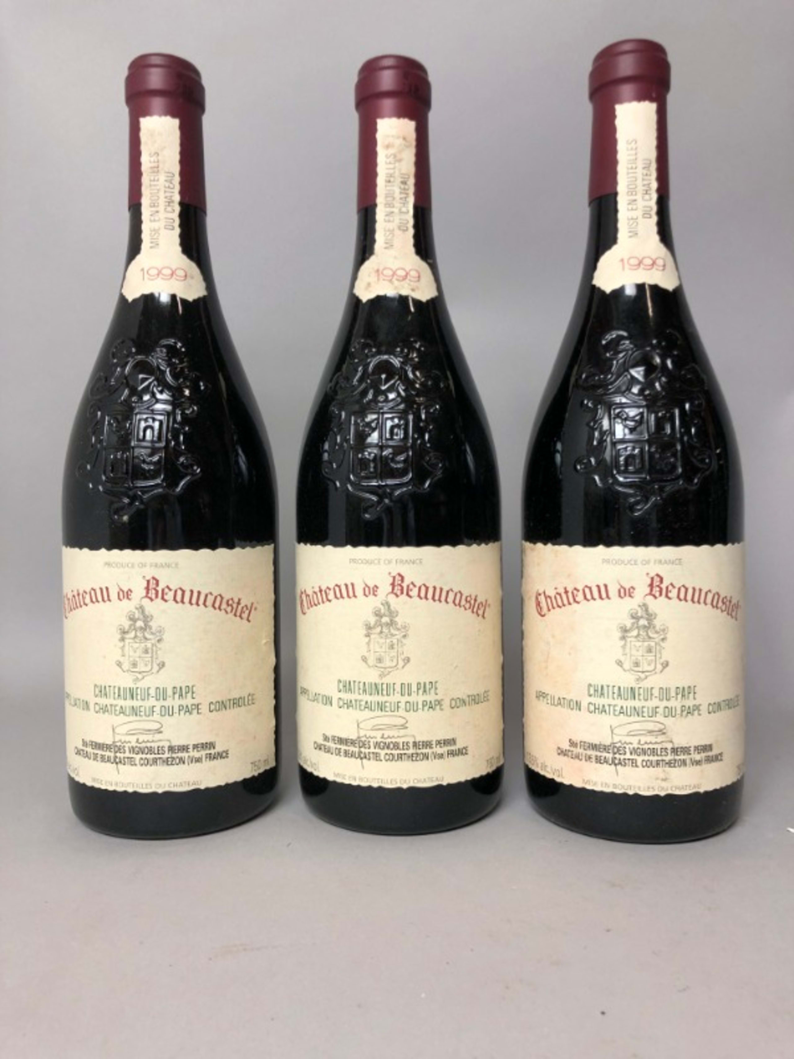 3 x Châteauneuf-du-Pape, Château de Beaucastel, 1999