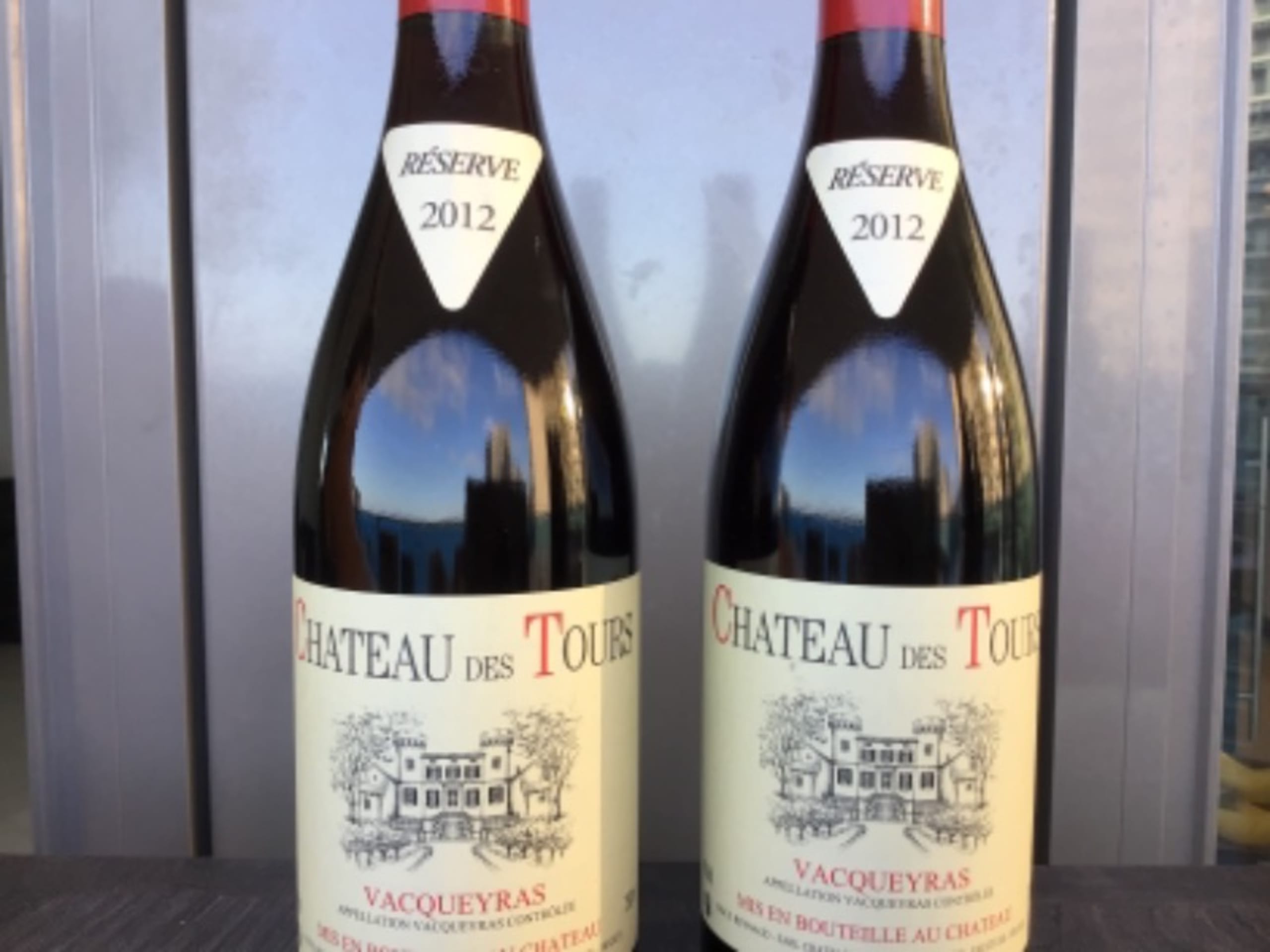 2 x Vacqueyras, château des Tours, 2012