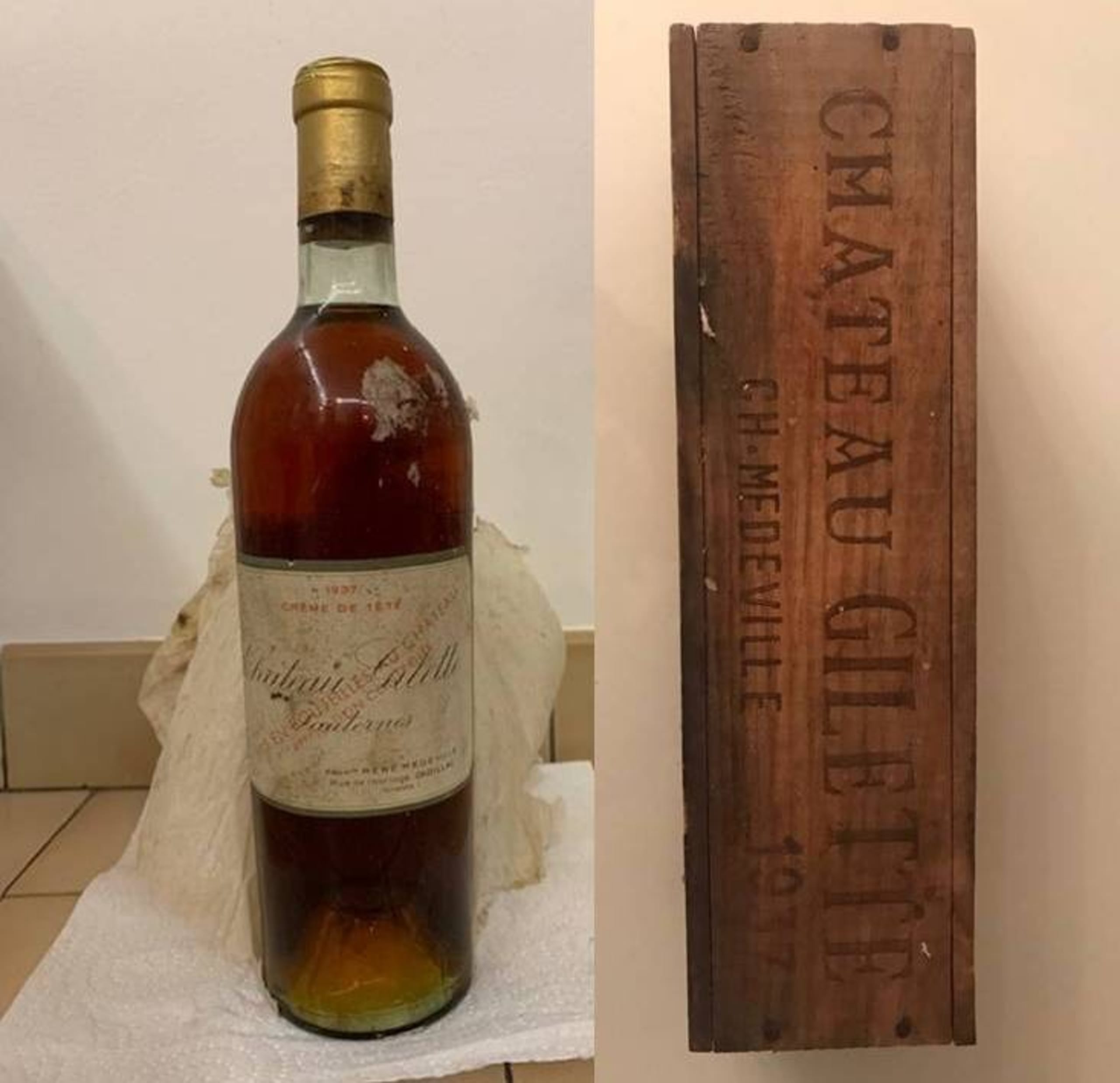 Crème de tête, Château Gilette, Sauternes, 1937