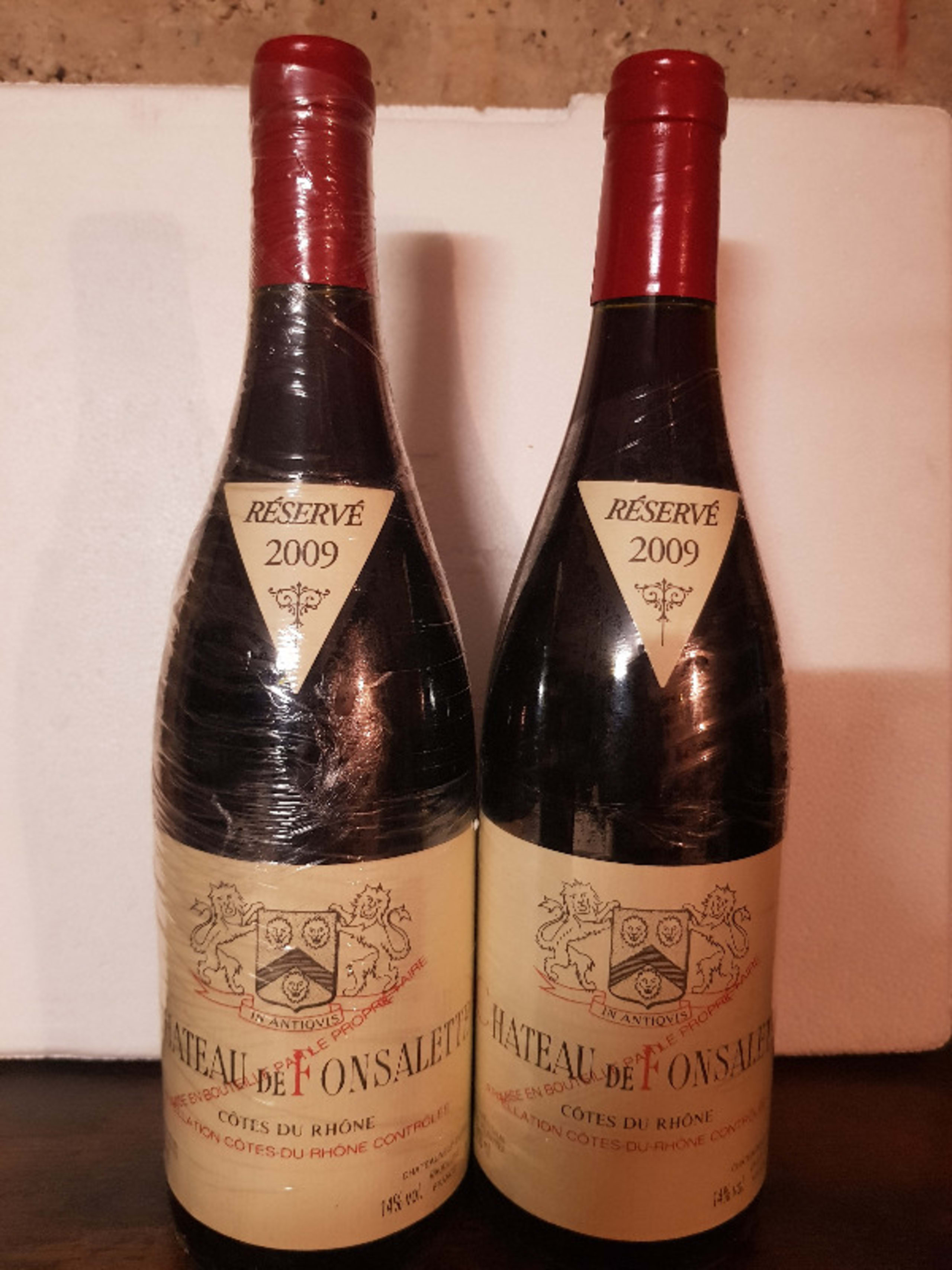2 x Côtes-du-Rhône, Château de Fonsalette, 2009