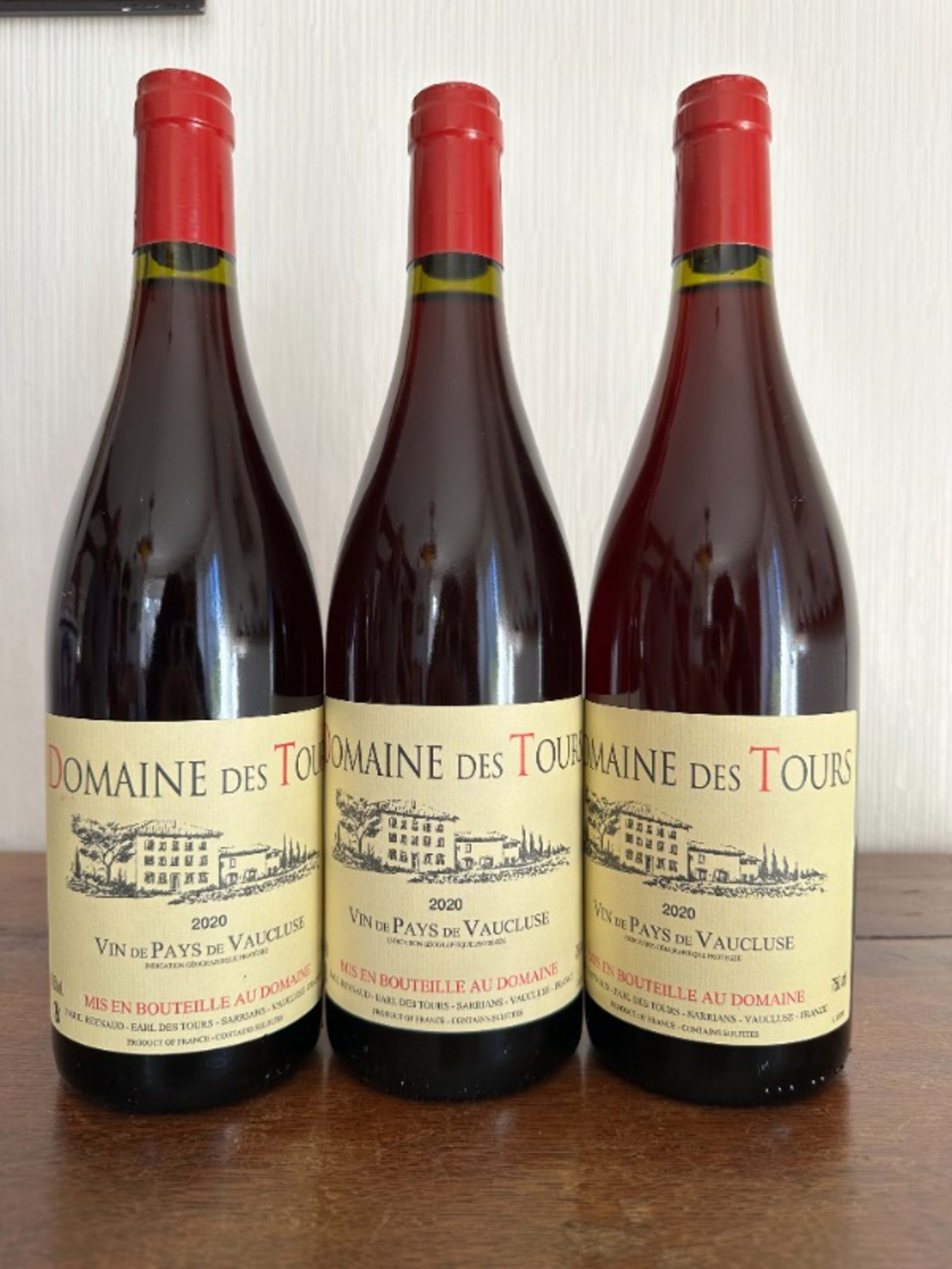 3 x Vin de Pays du Vaucluse, Domaine Des Tours, 2020