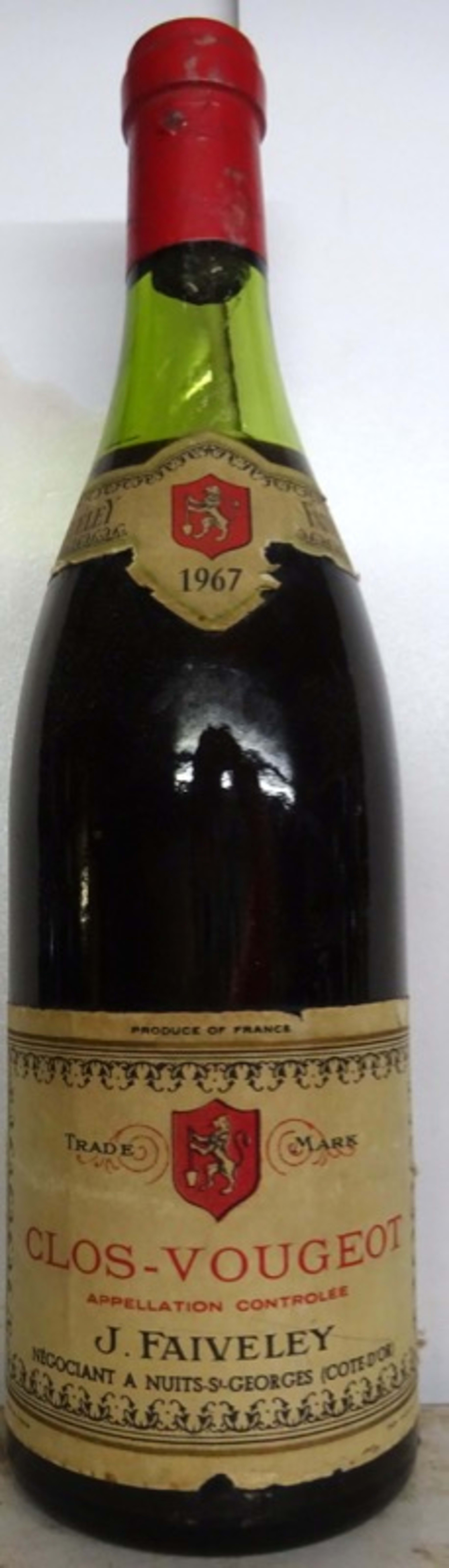 Clos de Vougeot, Grand Cru, Faiveley, 1967