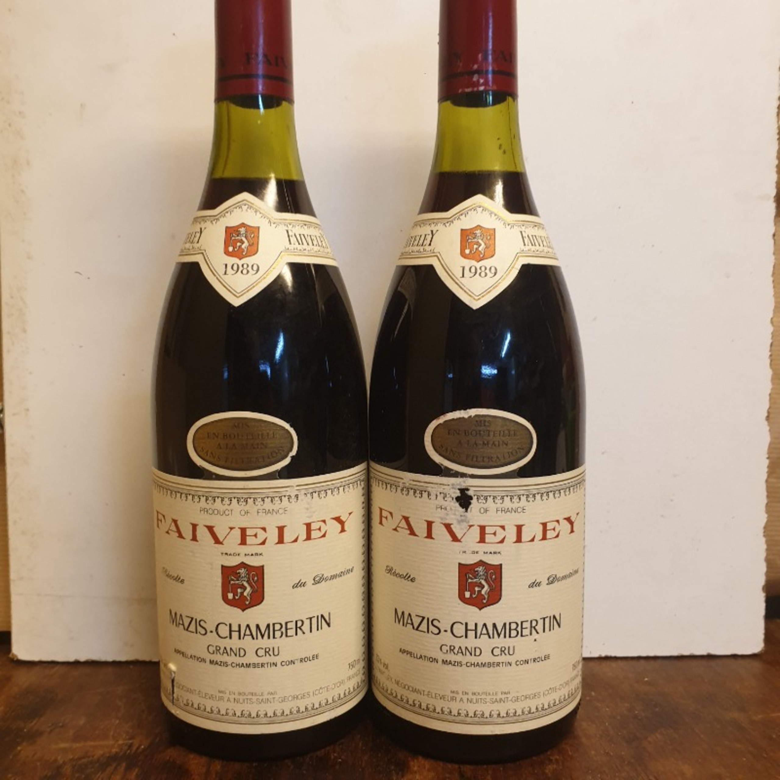 2 x Mazis-Chambertin grand cru, Faiveley, 1989