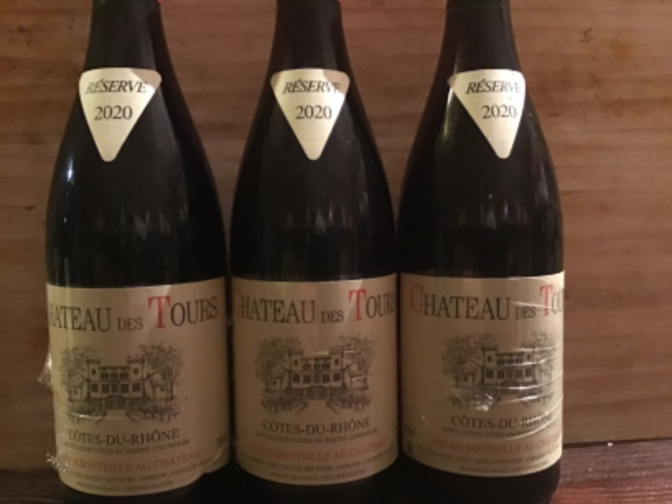 3 x Côtes-du-Rhône, Château des Tours, 2020