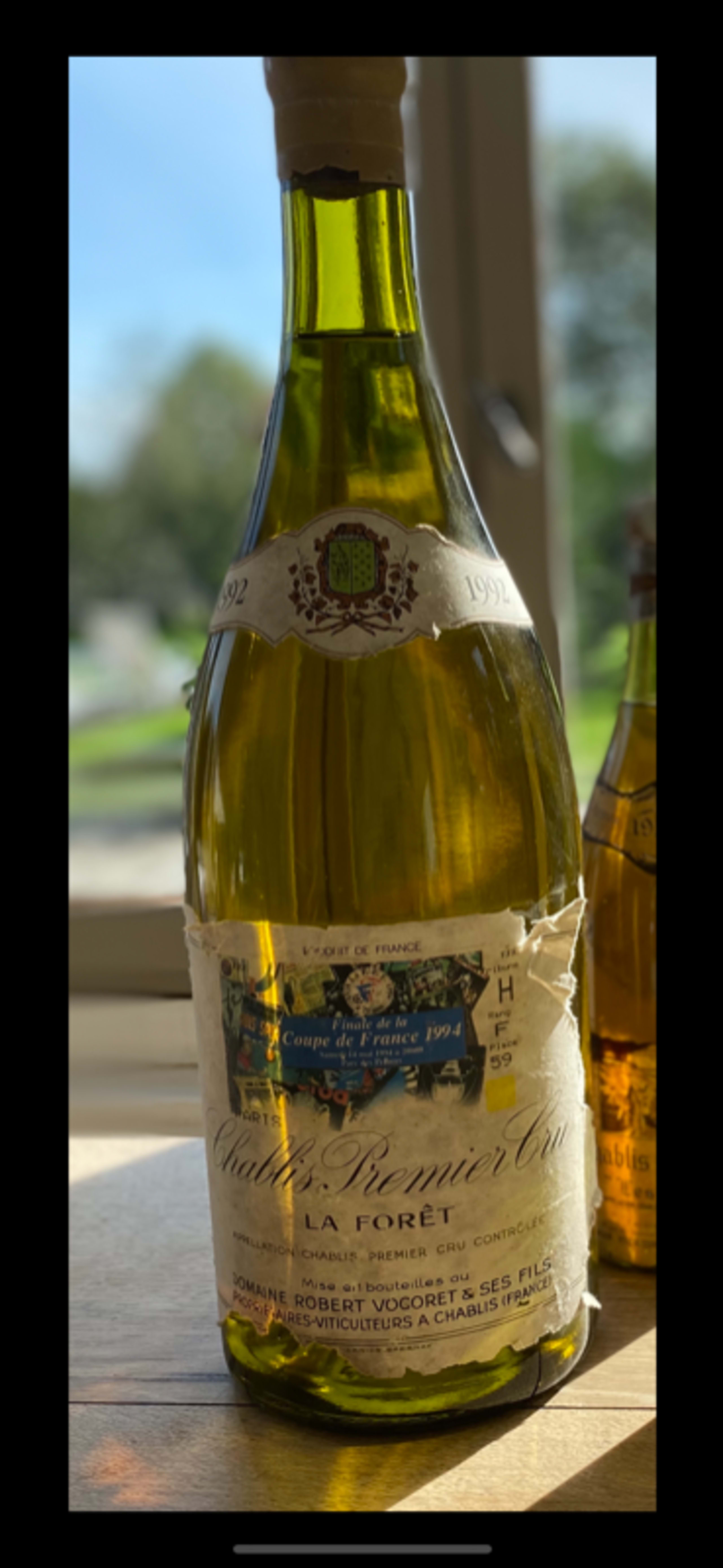 Chablis Premier Cru, La Forêt, Vocoret et ses fils, 1992 (Jérob. 3l)