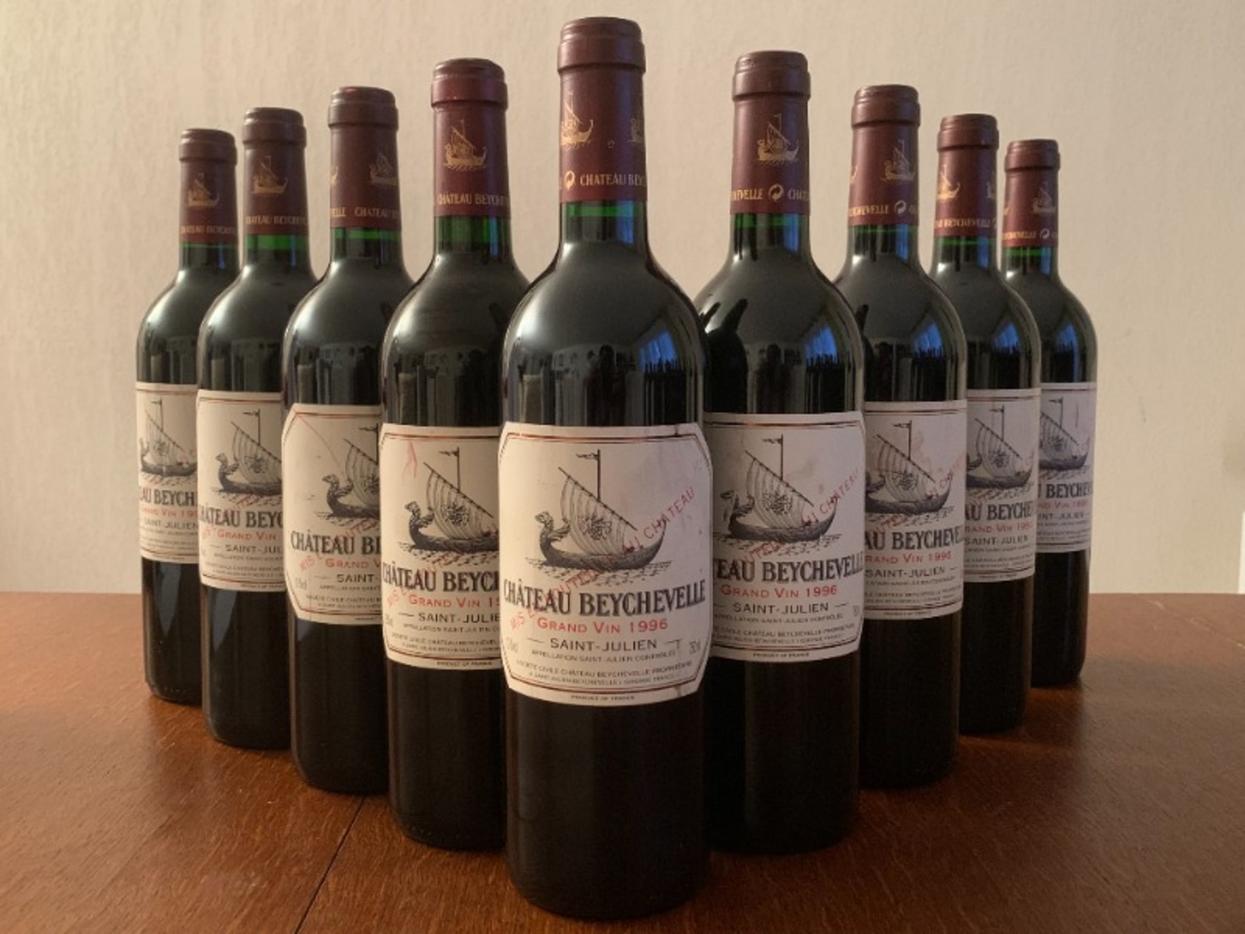 9 x Château Beychevelle, Saint-Julien, 1996