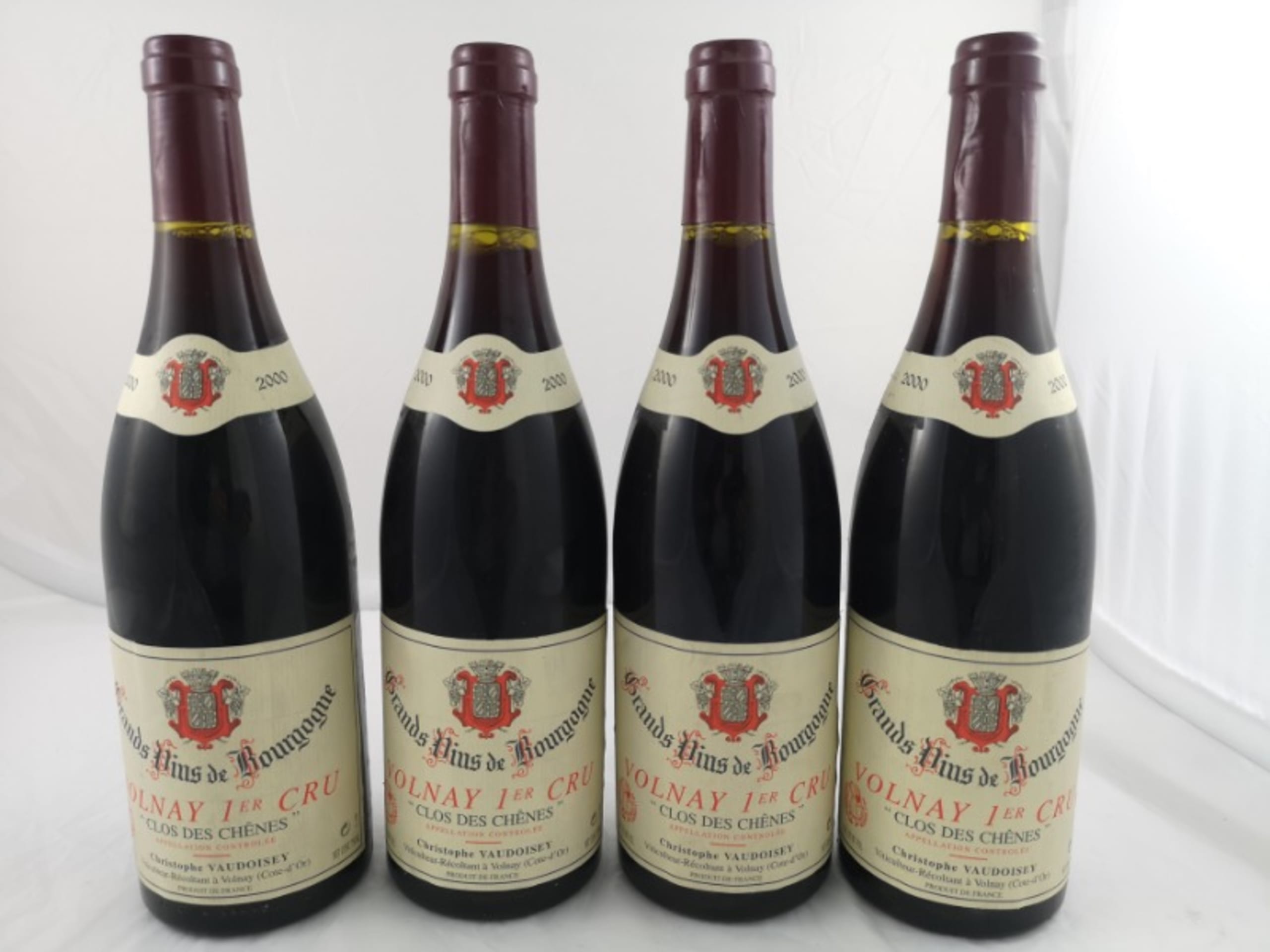 4 x Volnay, 'clos des chênes' 1er Cru, Domaine Vaudoisey, 2000