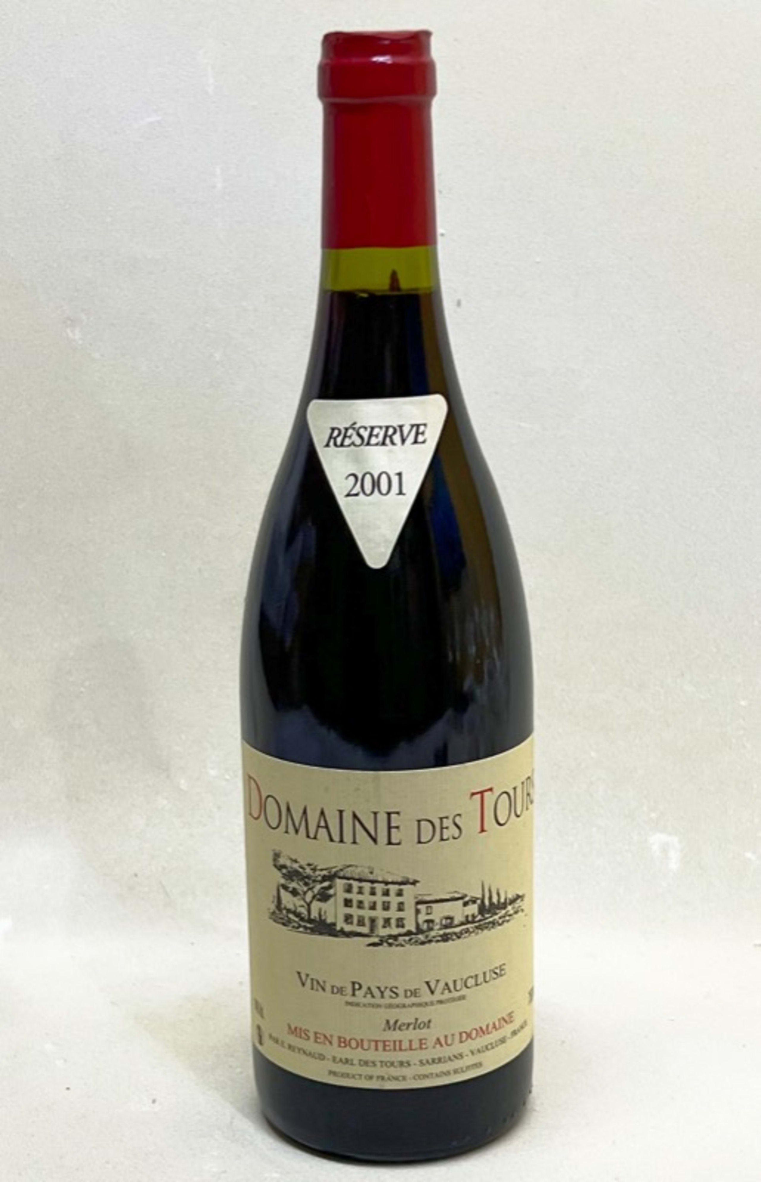 Vin de Pays du Vaucluse, Merlot, Domaine des Tours, 2001