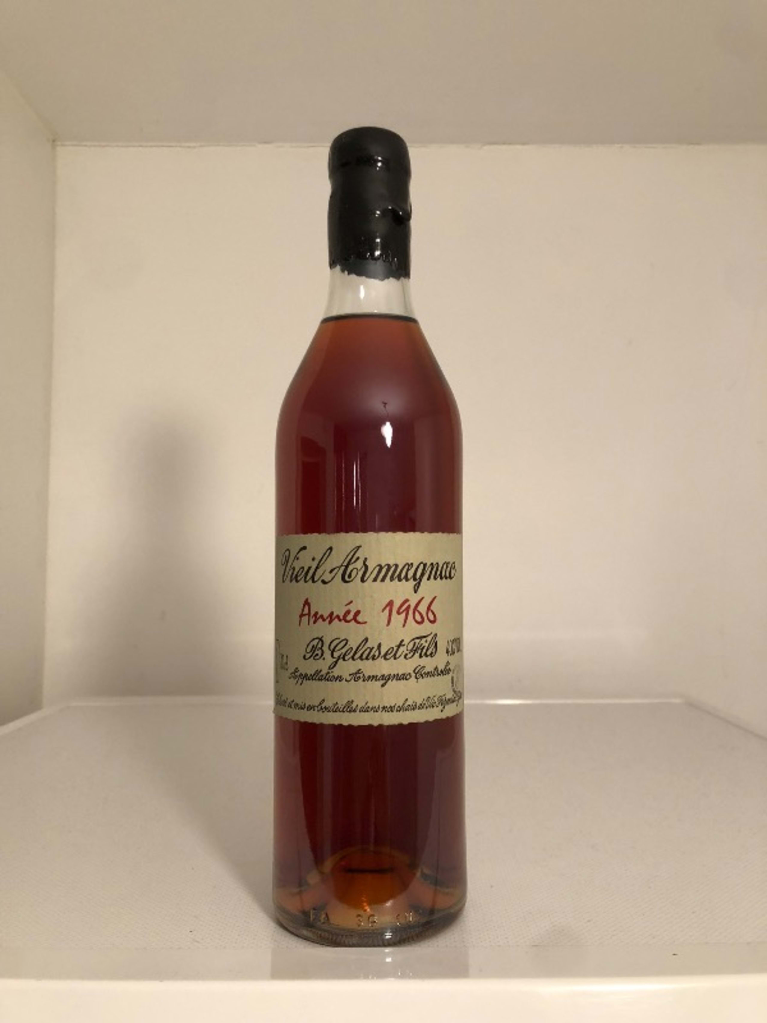 Vieil Armagnac Millésime, Maison B. Gelas et Fils, Armagnac, 1966