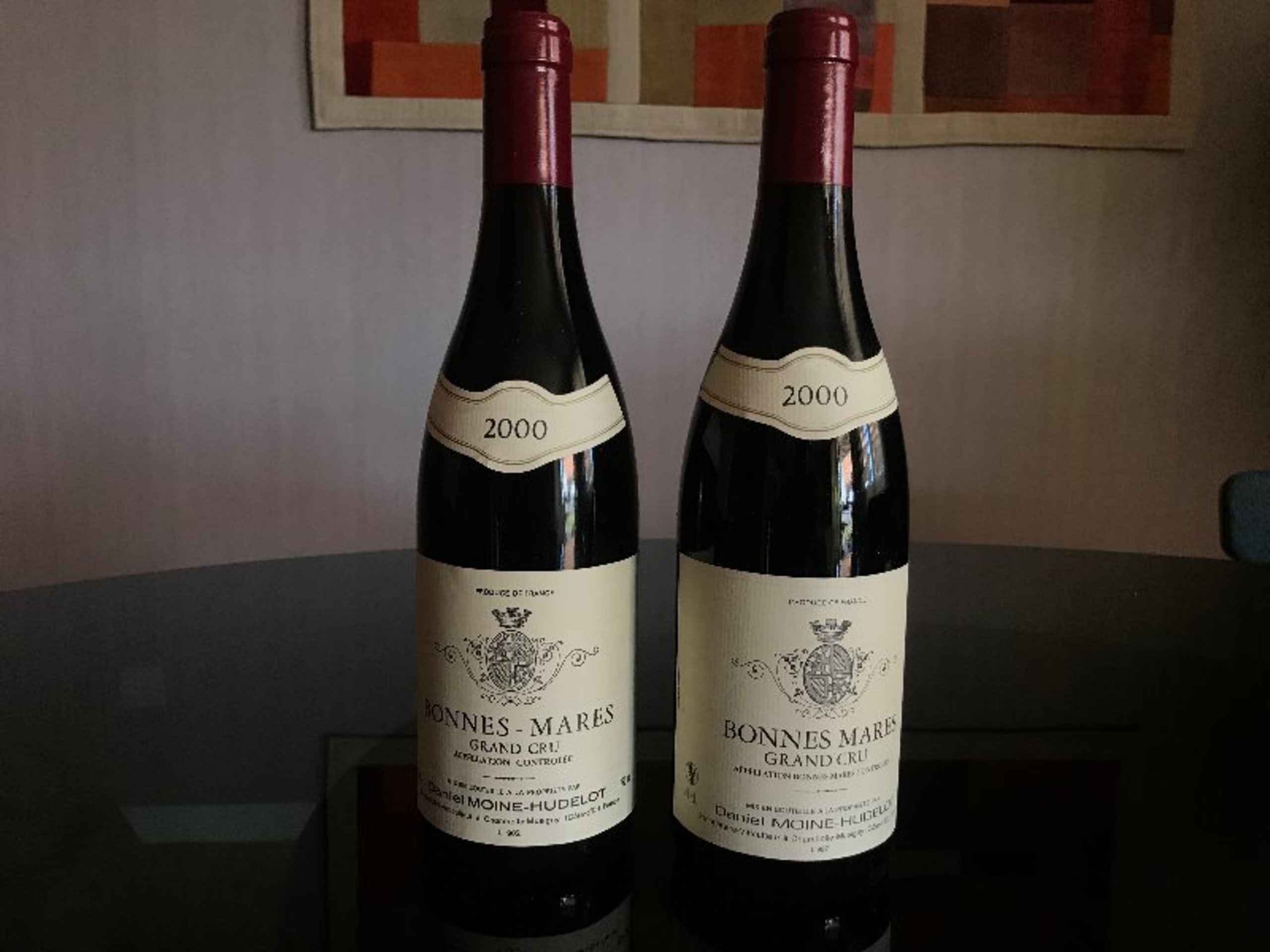 2 x Bonnes-Mares, Moine-Hudelot, 2000