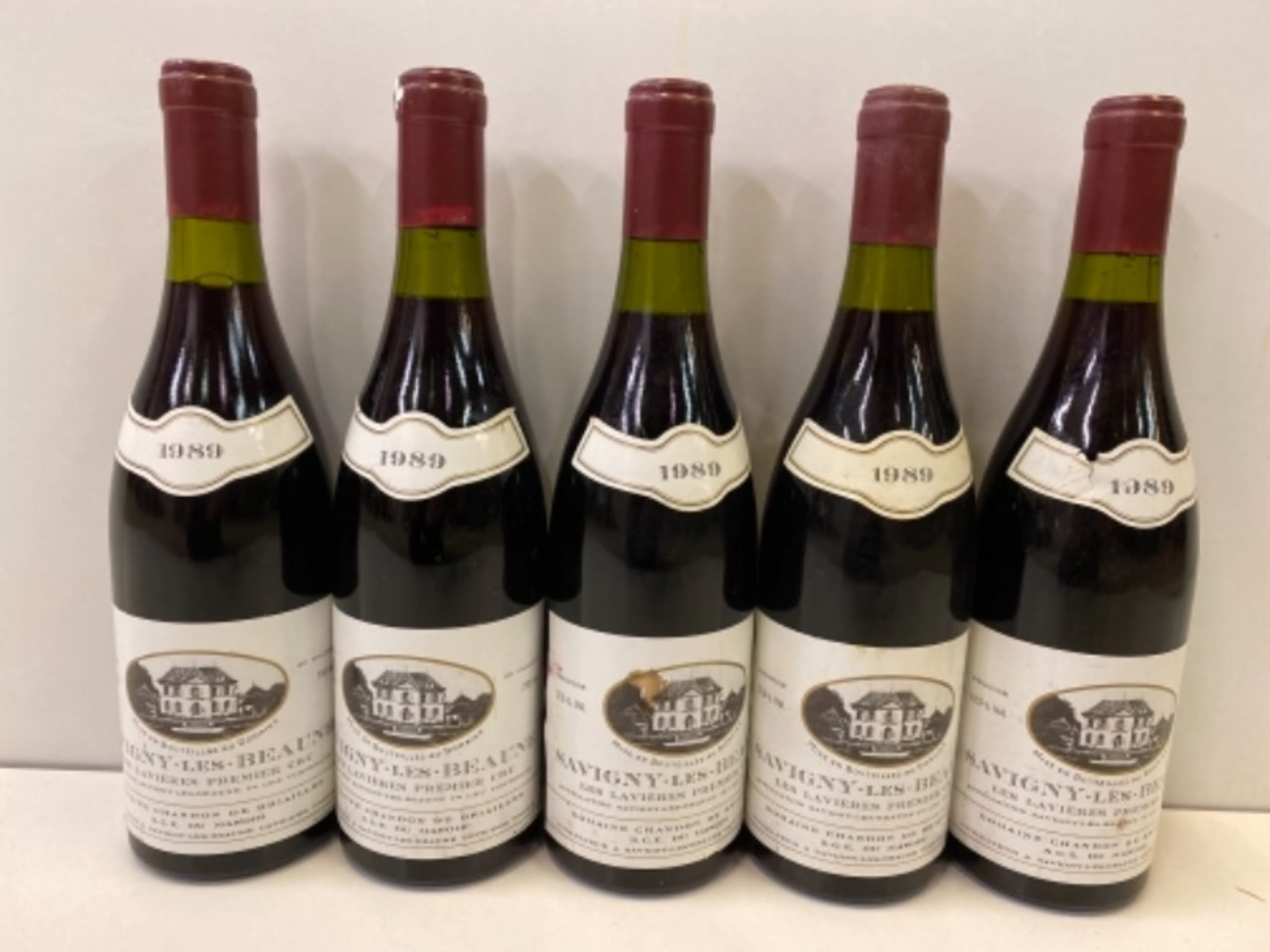5 x Savigny-lès-Beaune, Les lavières - Premier cru, Chandon de briailles, 1989