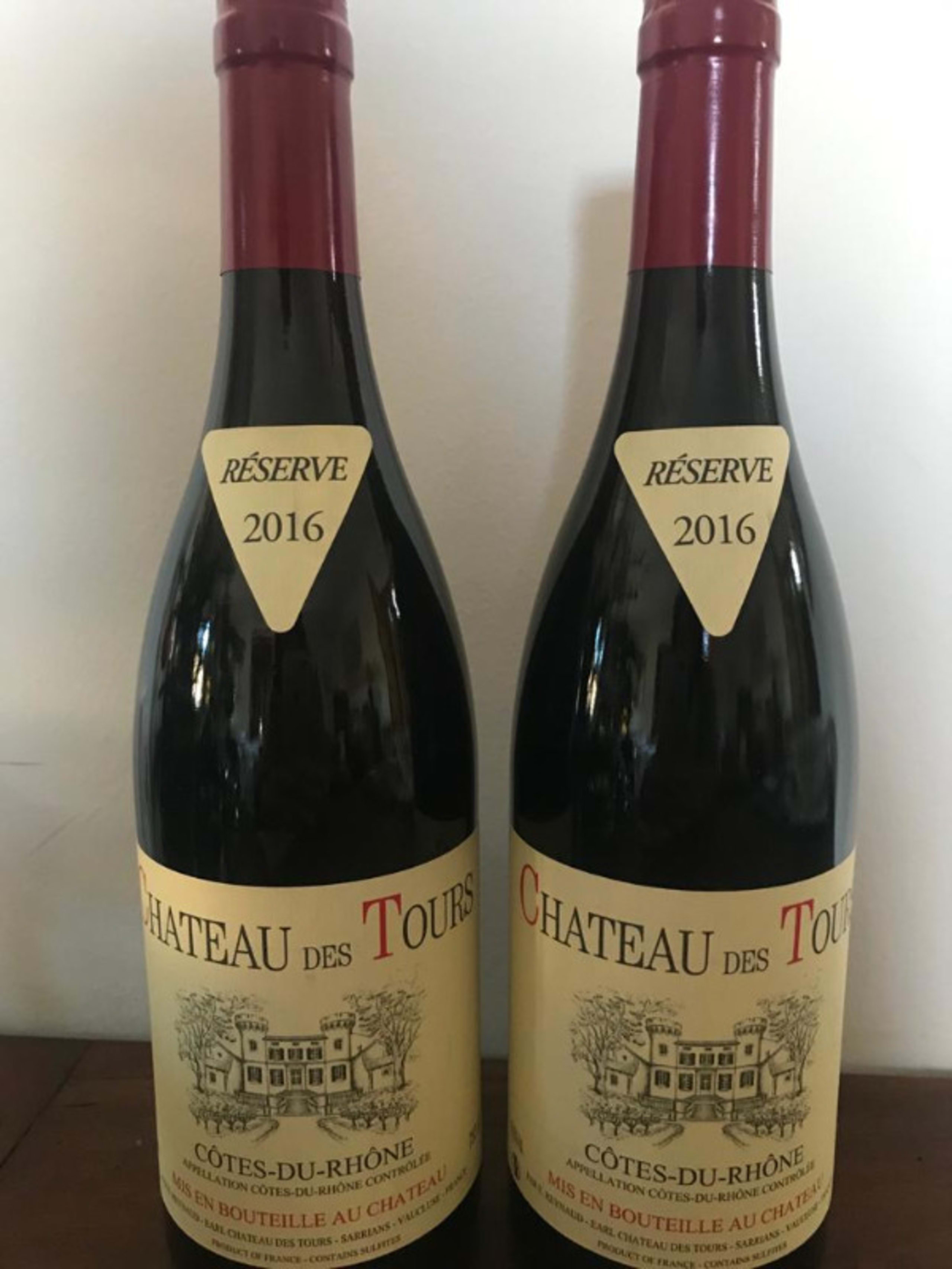 2 x Côtes-du-Rhône, Château des Tours, 2016