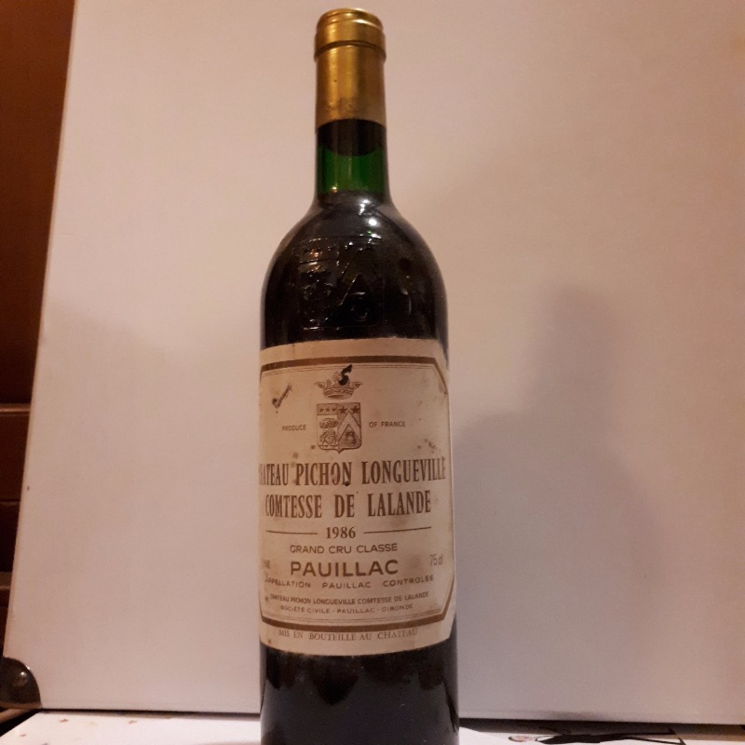 Château Pichon Longueville, Comtesse de Lalande, Pauillac, 1986