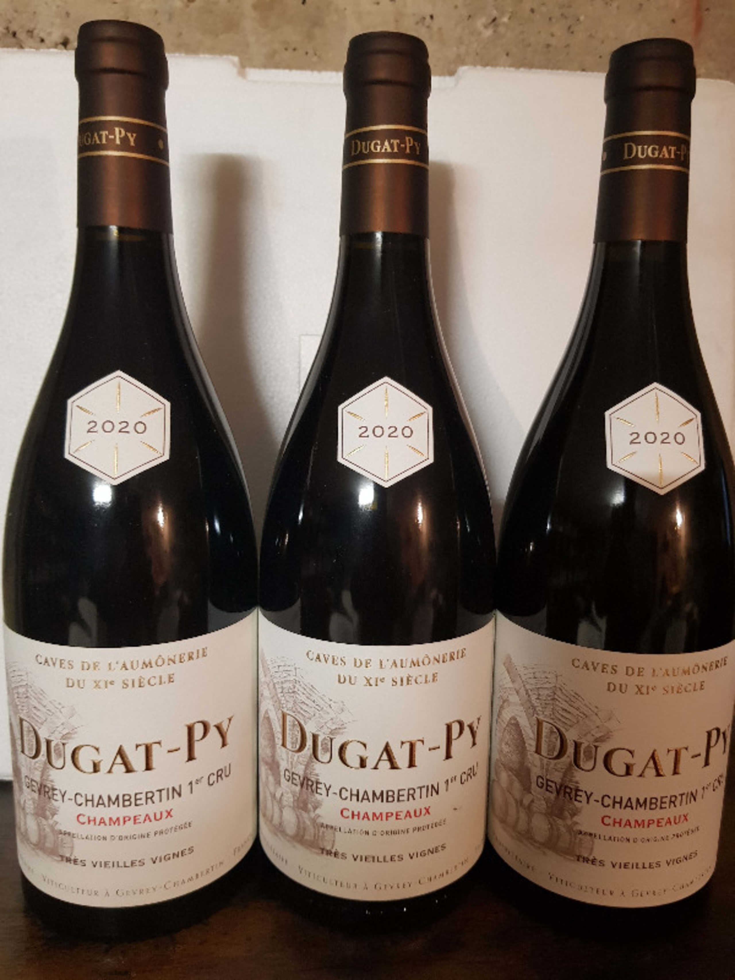 3 x Gevrey-Chambertin, 1er cru - Champeaux - Très Vieilles Vignes, Bernard Dugat-Py, 2020
