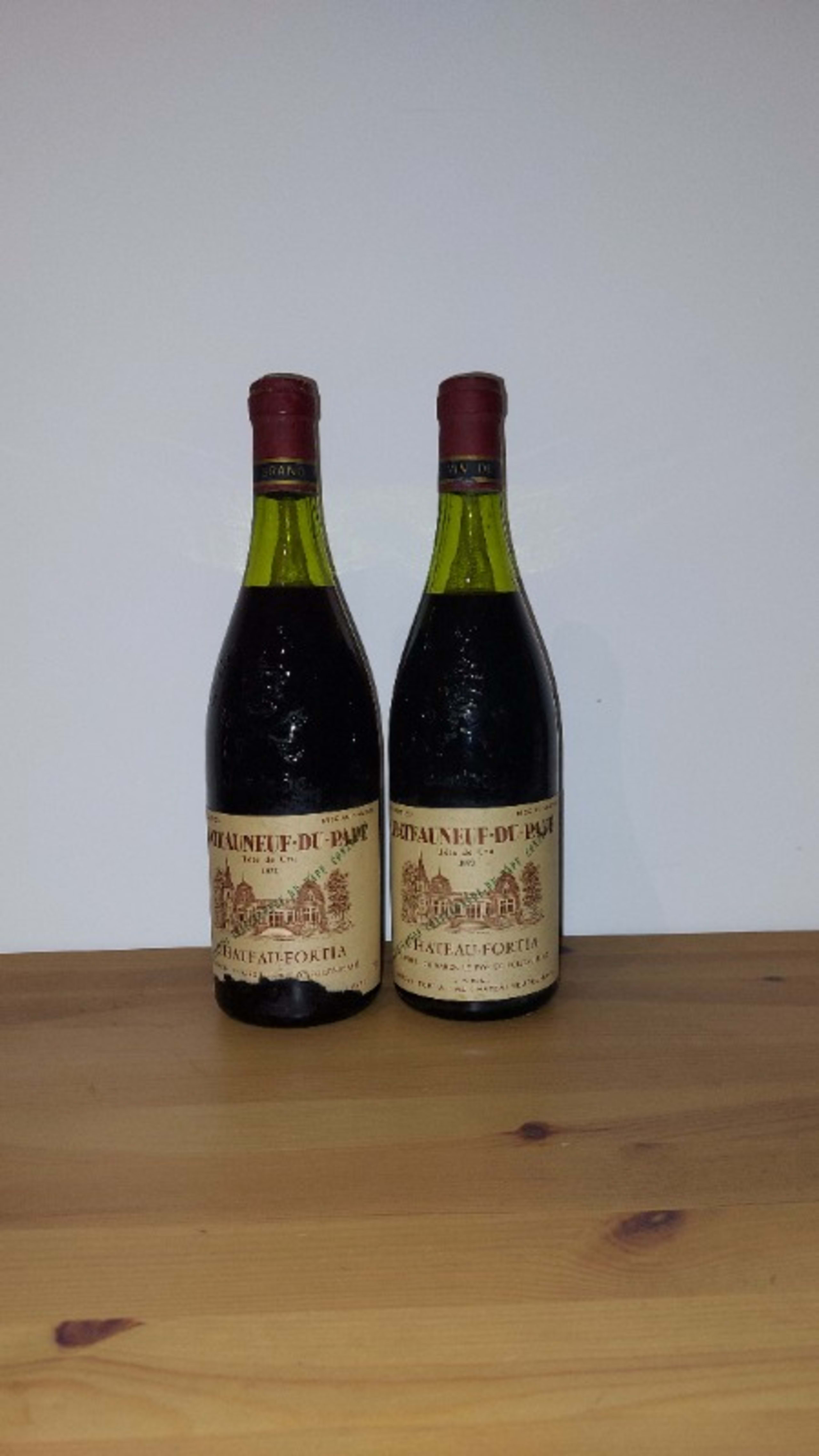 2 x Châteauneuf-du-Pape, Tête de Cru, château Fortia, 1972