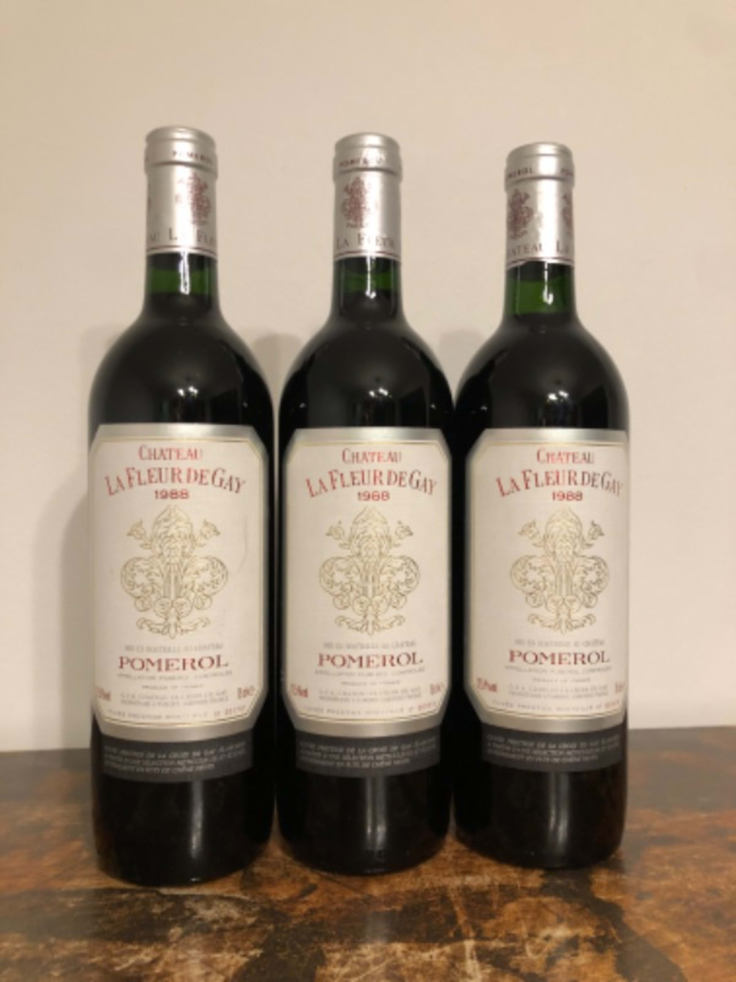 3 x Château La Fleur de Gay, Pomerol, 1988
