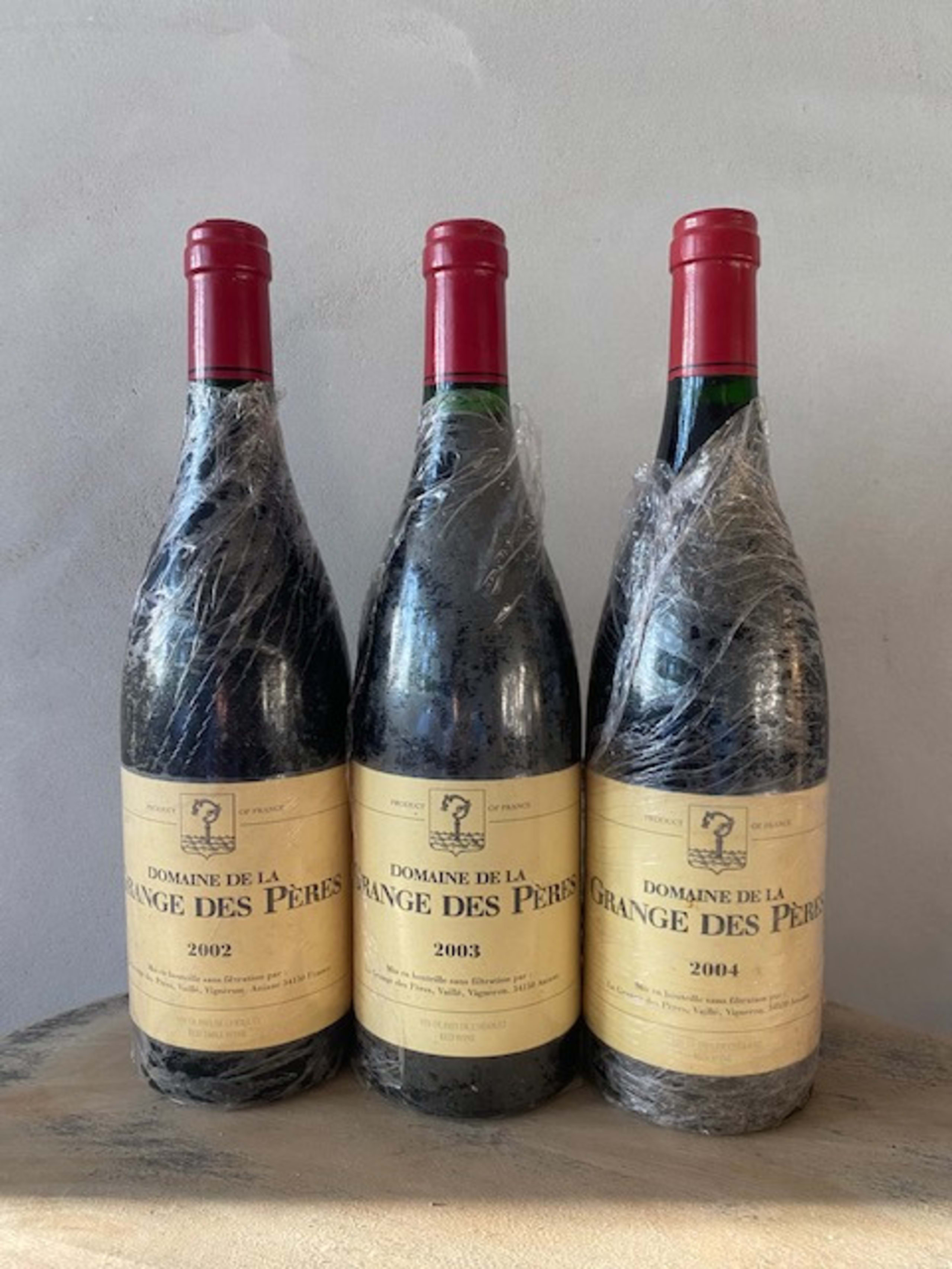 3 x Grange des Pères, Vin de Pays de l'Hérault, 2002/2003/2004