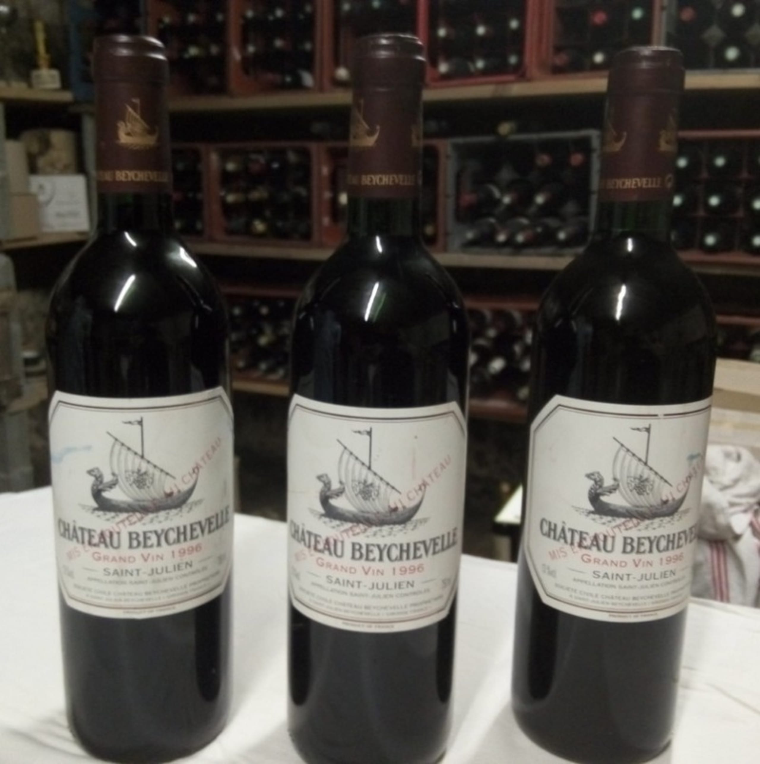 3 x Château Beychevelle, Saint-Julien, 1996