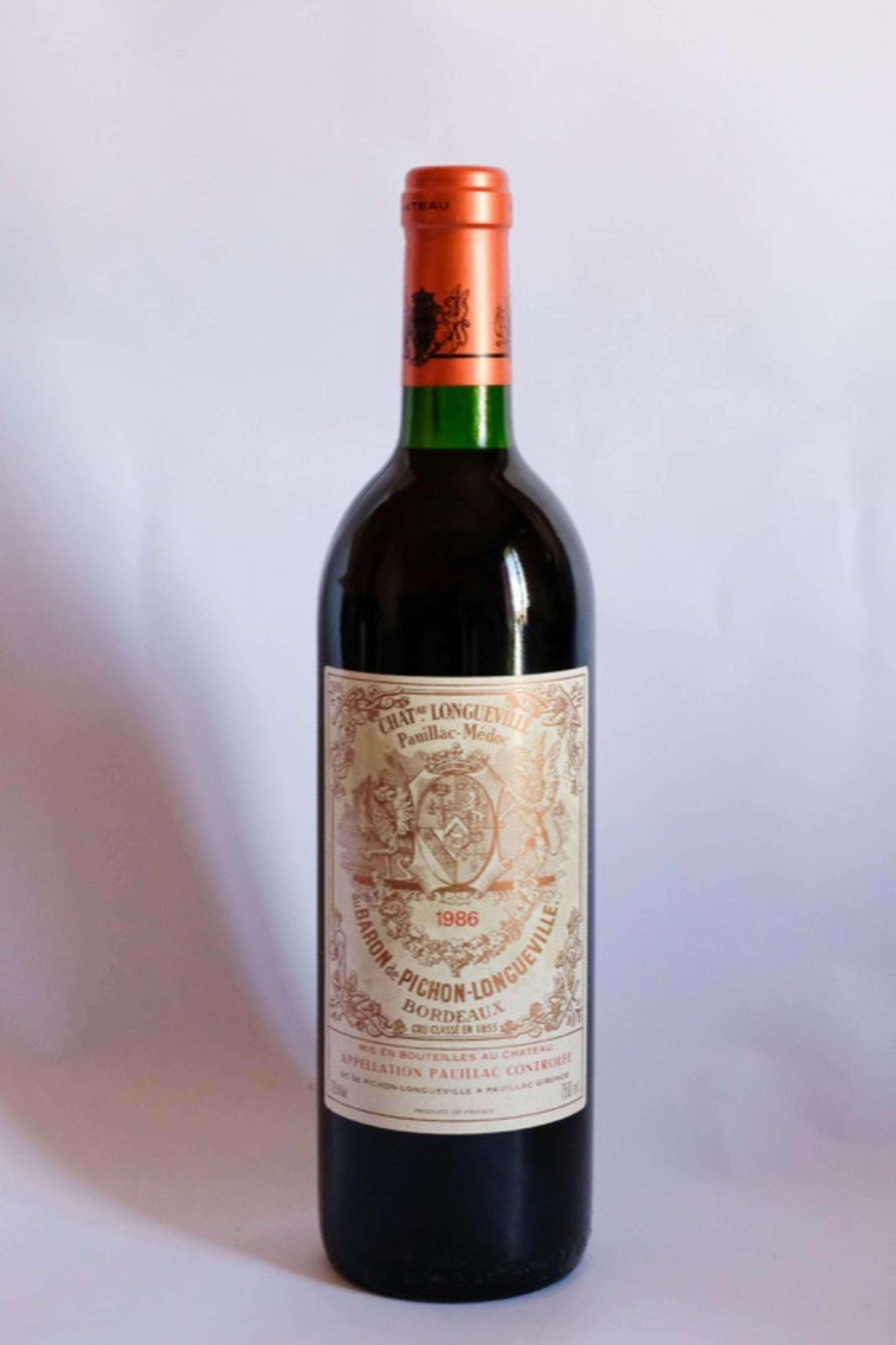 Au baron de Pichon-Longueville, Château Longueville, Pauillac, 1986