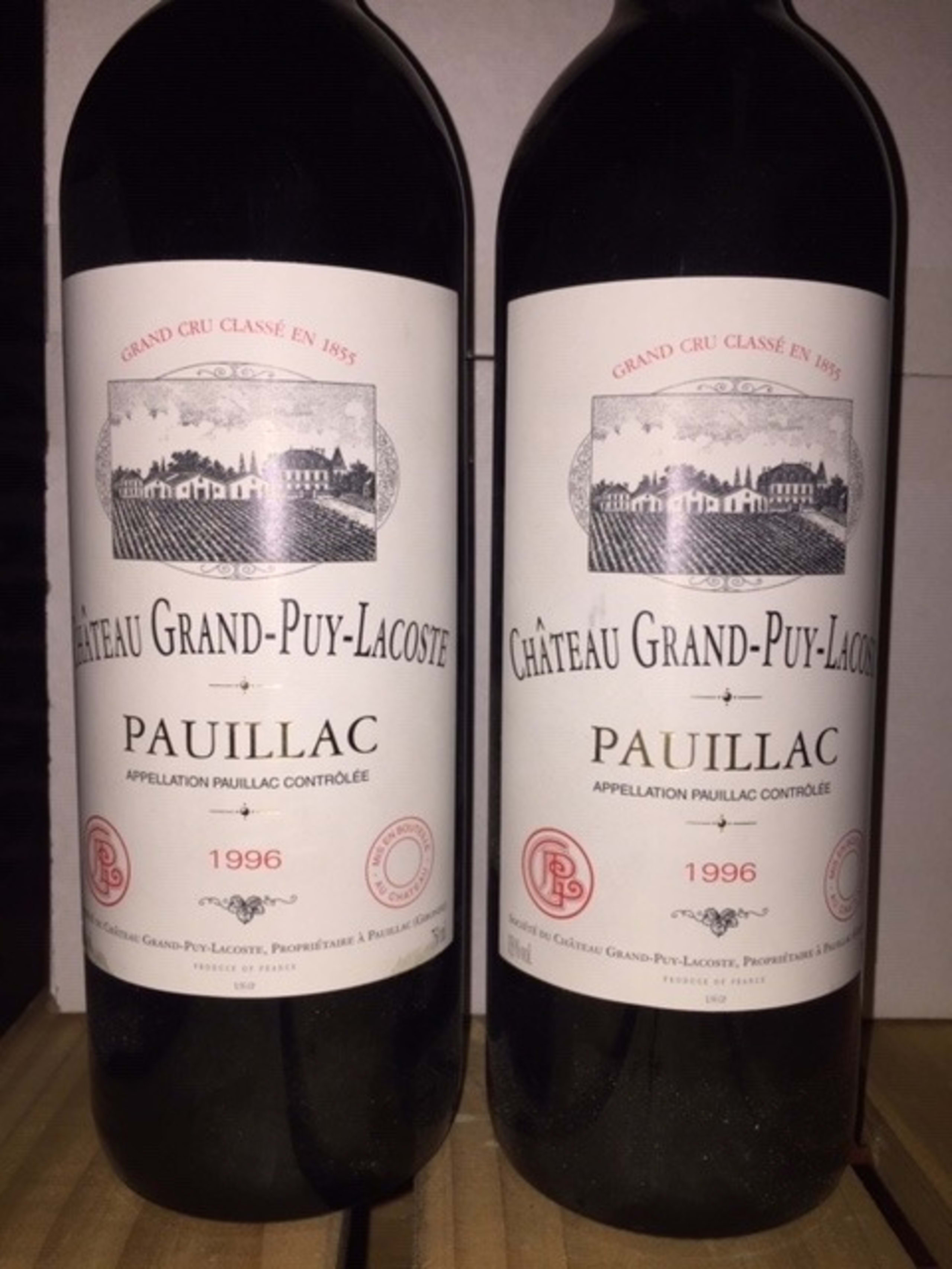 2 x Grand Cru, Château Grand-Puy-Lacoste, Pauillac, 1996