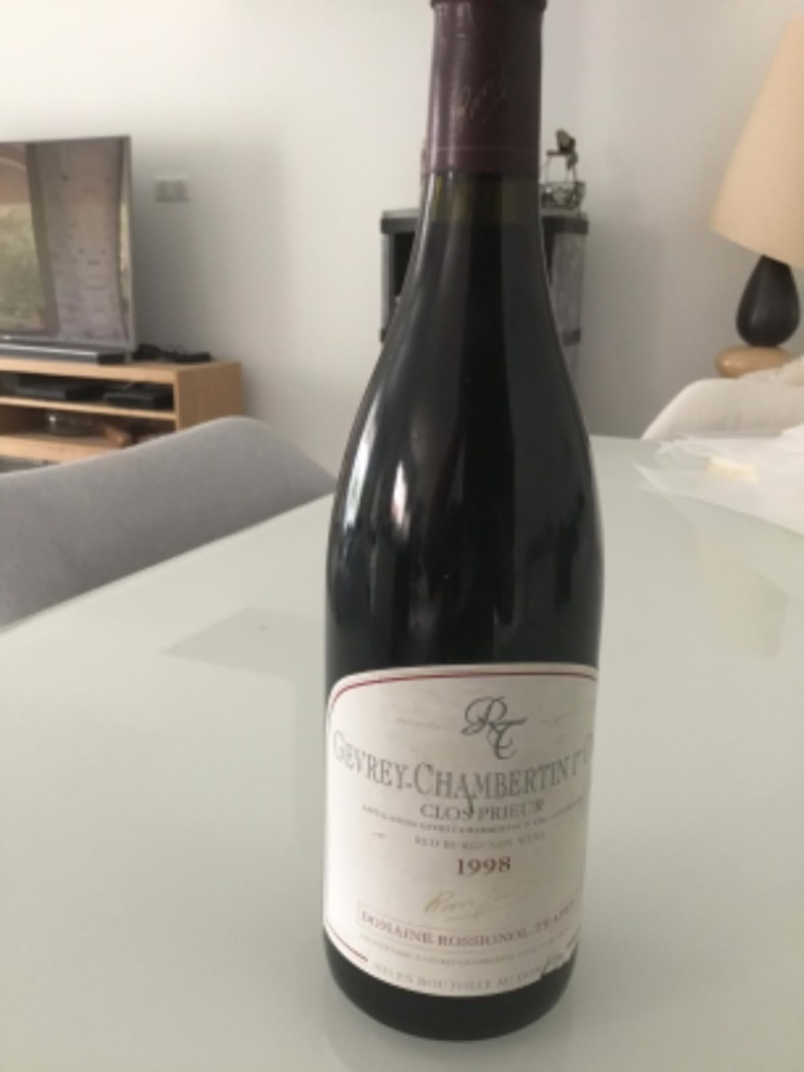 Gevrey-Chambertin, Clos Prieur, domaine Rossignol-Trapet, 1998