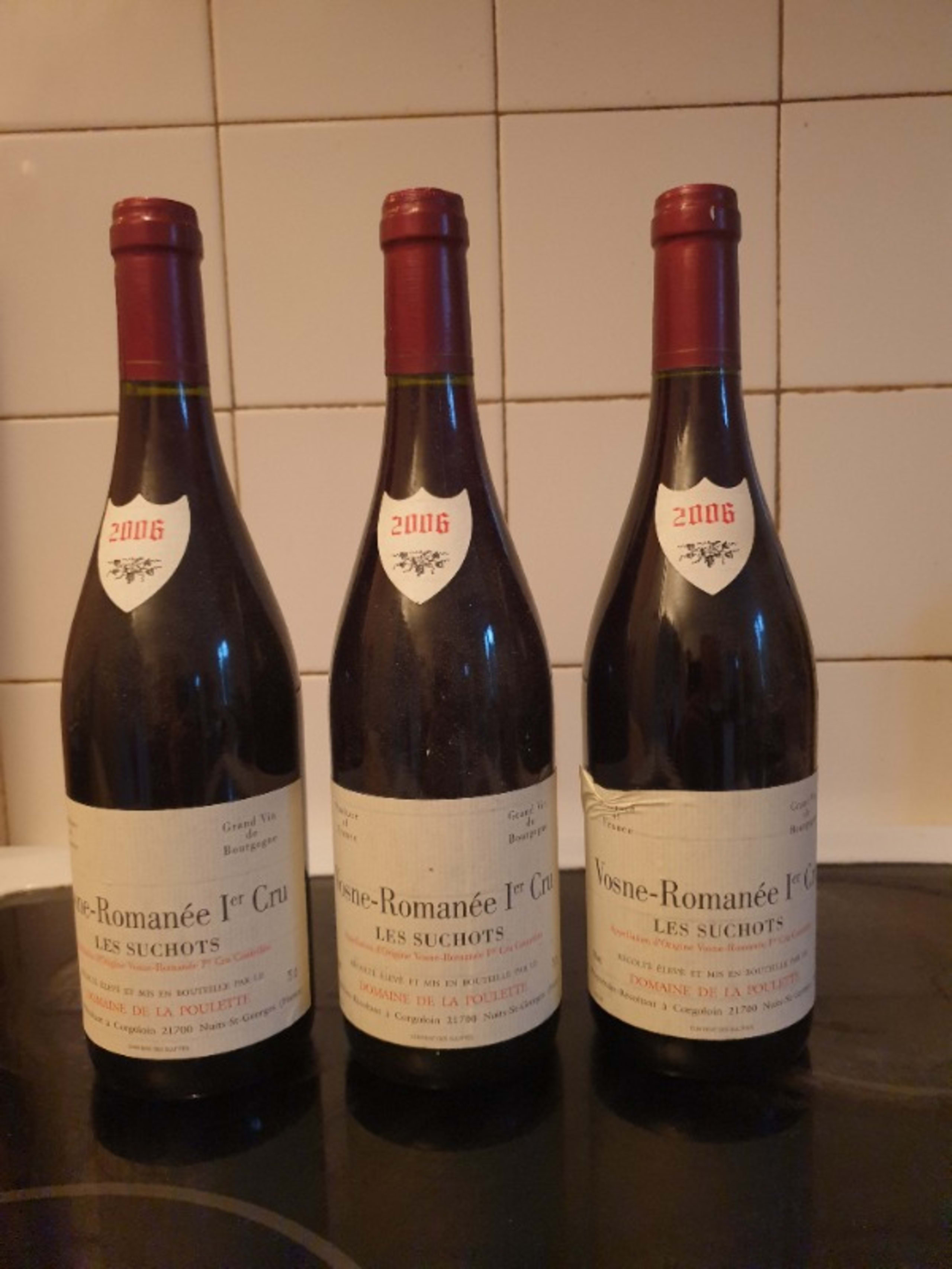 3 x Vosne-Romanée, 1er cru les Suchots, Domaine de la Poulette, 2006