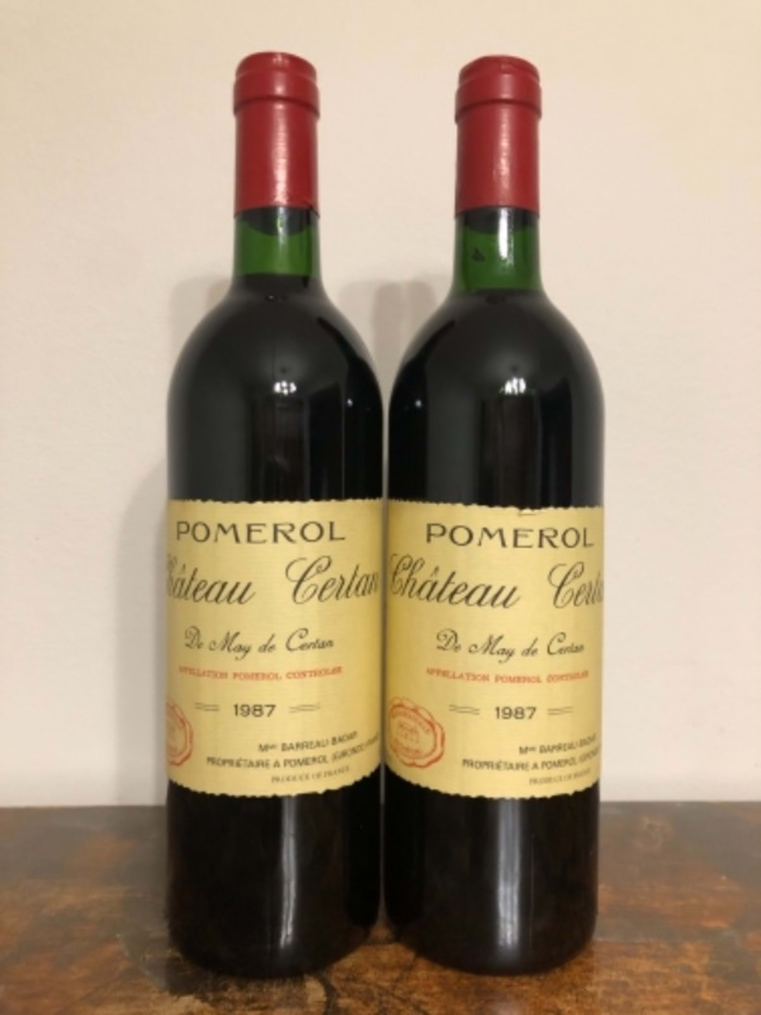 2 x Chateau Certan de May, Pomerol, 1987