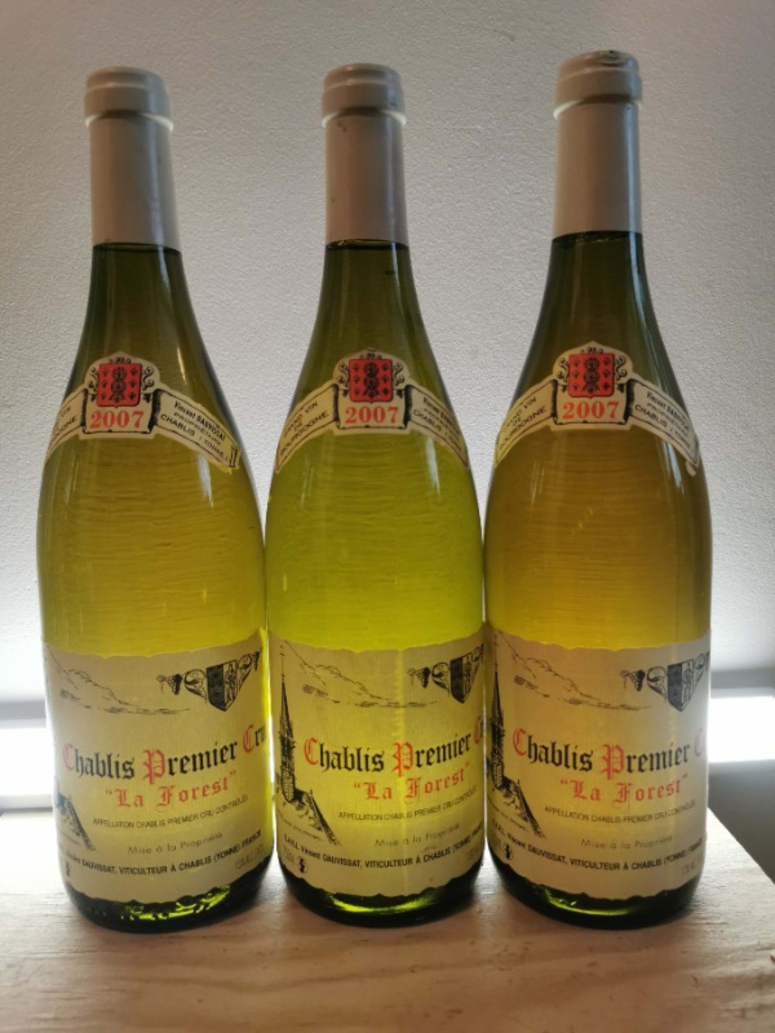 3 x Chablis Premier Cru, La Forest, Domaine Dauvissat, 2007