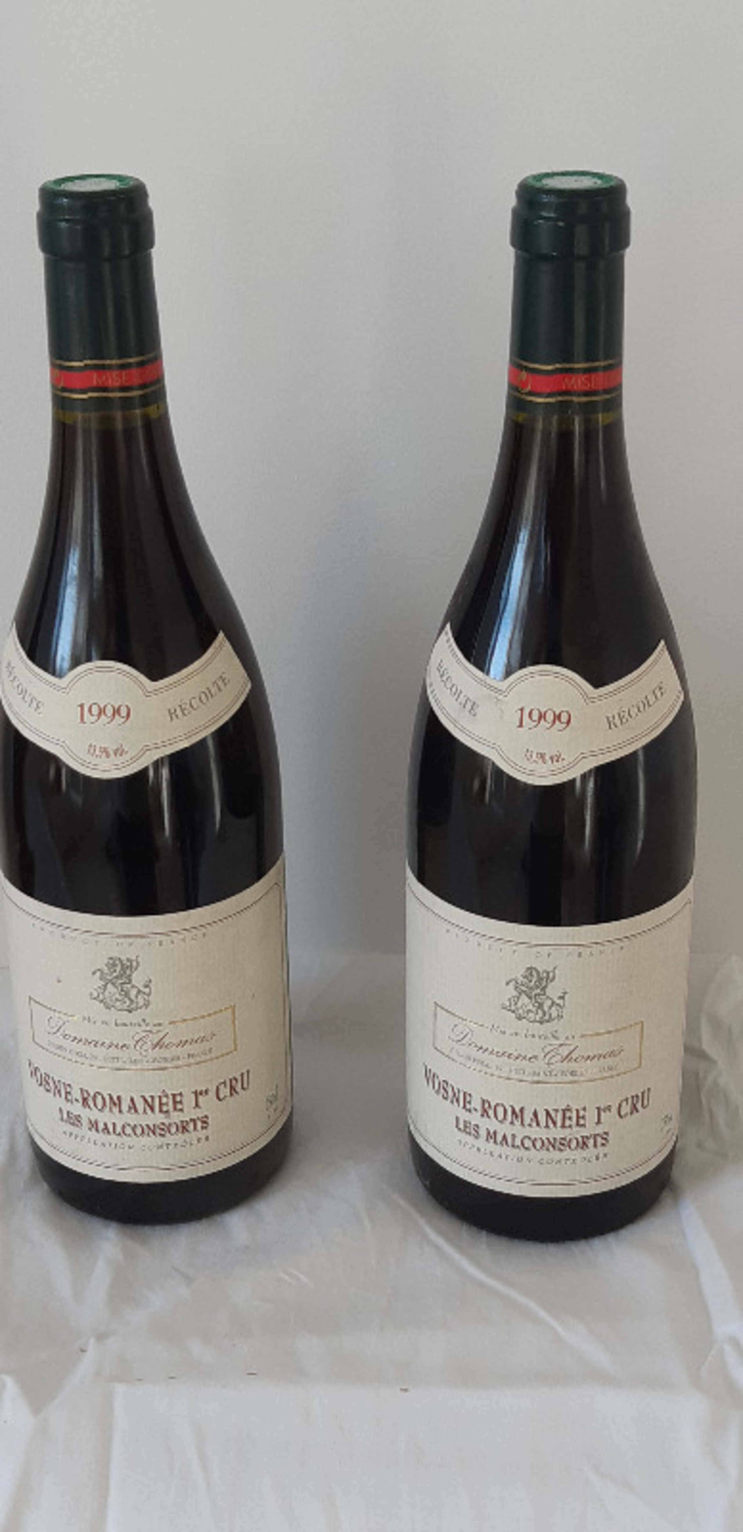 2 x Vosne-Romanée, 1er cru Les Malconsorts, Domaine Thomas, 1999