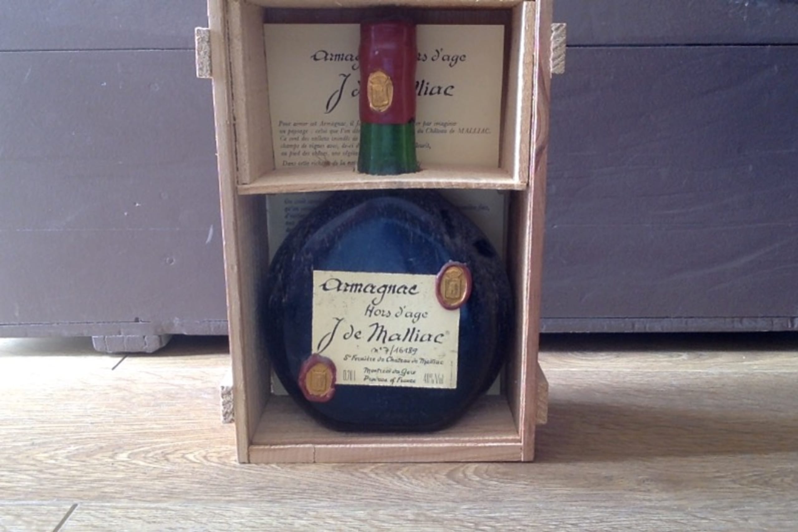 De Malliac Hors d’âge Armagnac .