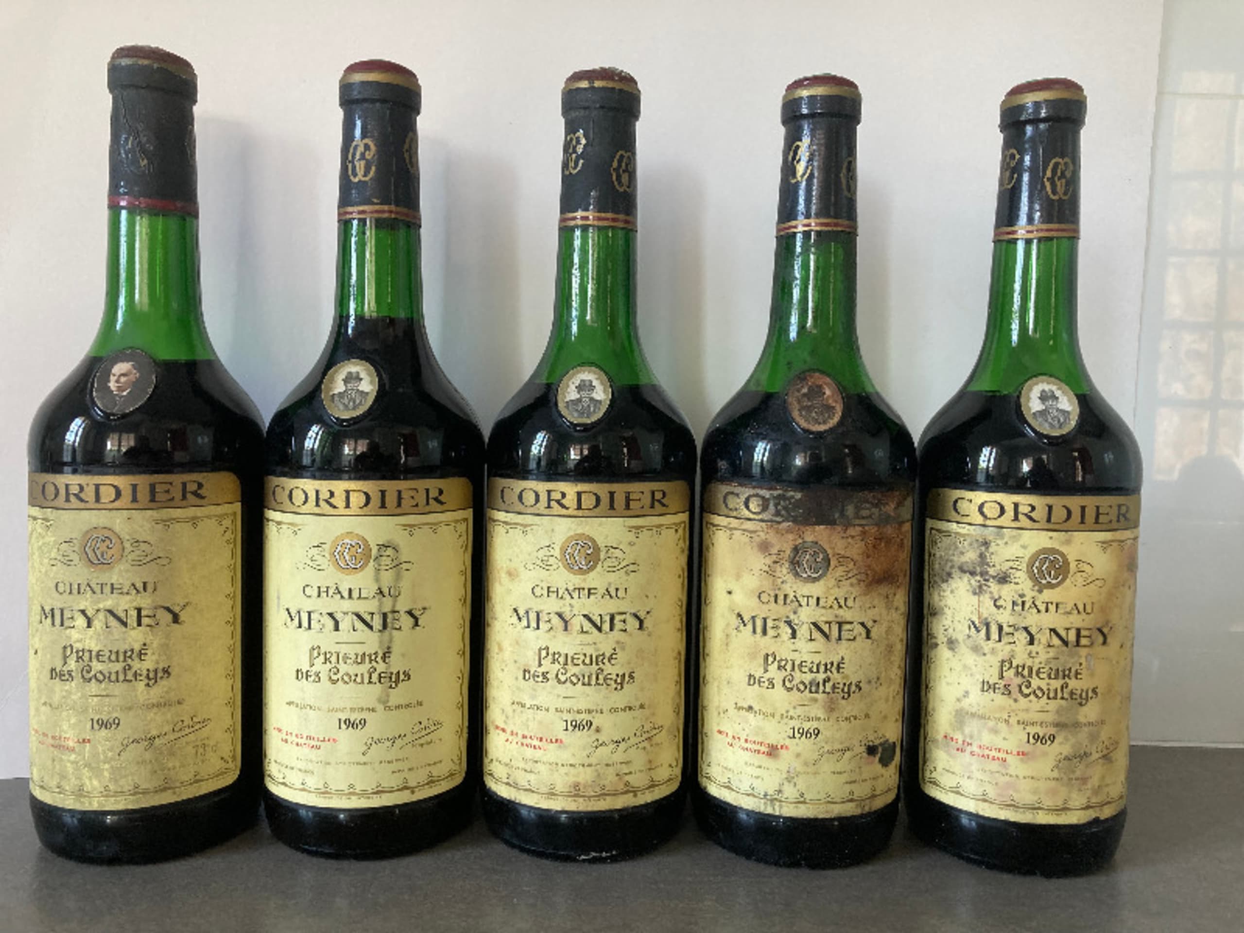 5 x Château Meyney, Saint-Estèphe, 1969