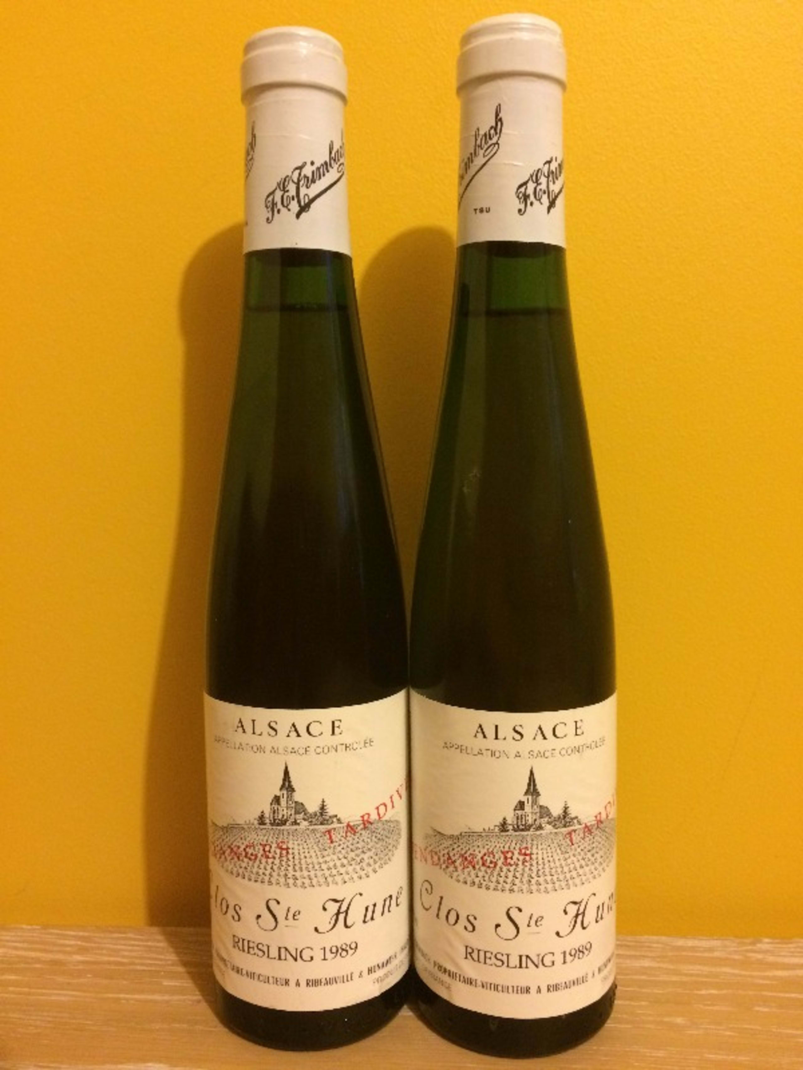 2 x Riesling - Clos Saint Hune Vendanges Tardives, Trimbach, Alsace, 1989 (37,5cl)
