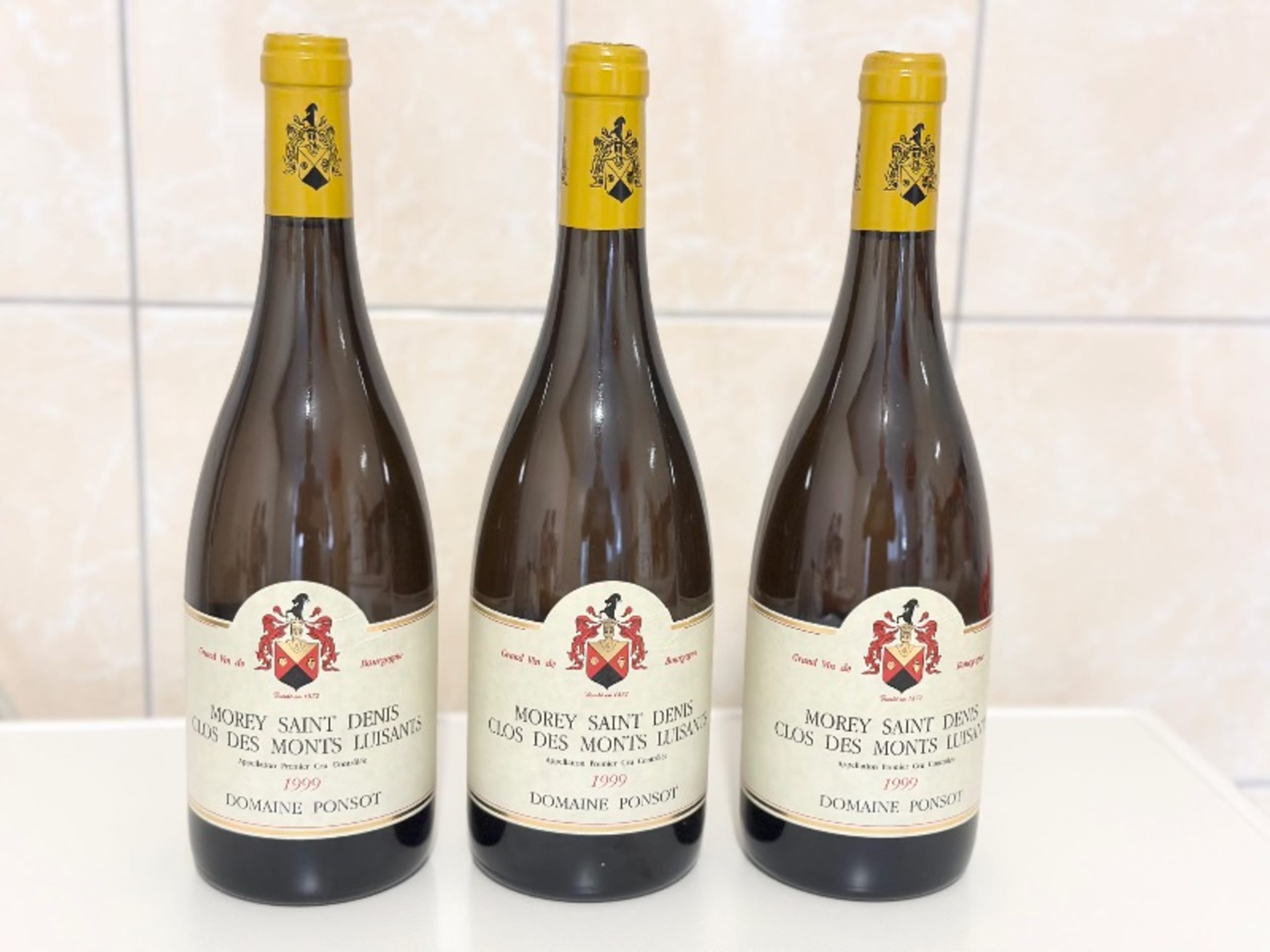 3 x Morey-Saint-Denis, Clos des Monts Luisants 1er Cru, Ponsot, 1999