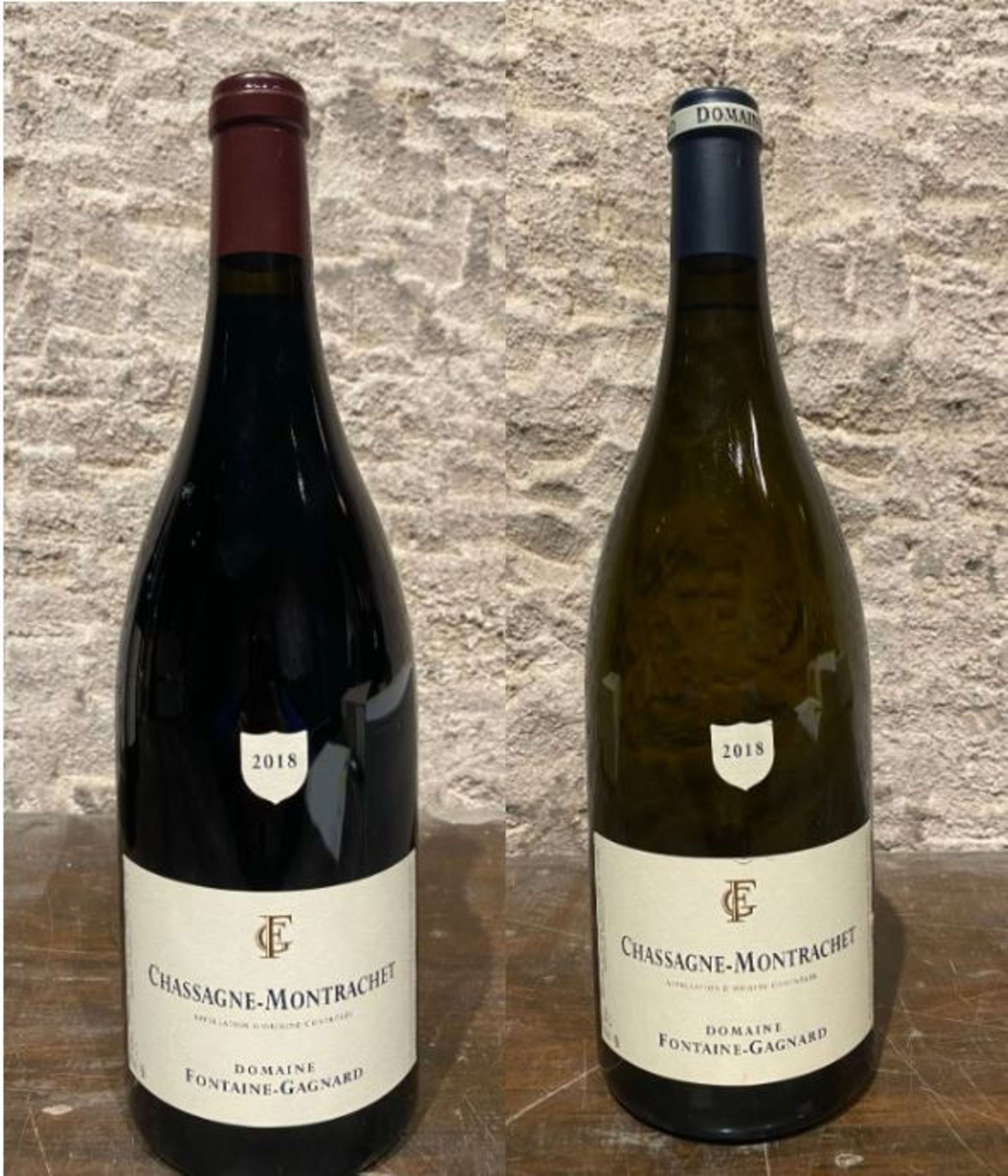 2 x Chassagne-Montrachet (Wh/Bc + Red/Rge), Domaine Fontaine-Gagnard, 2018 (Magnum)